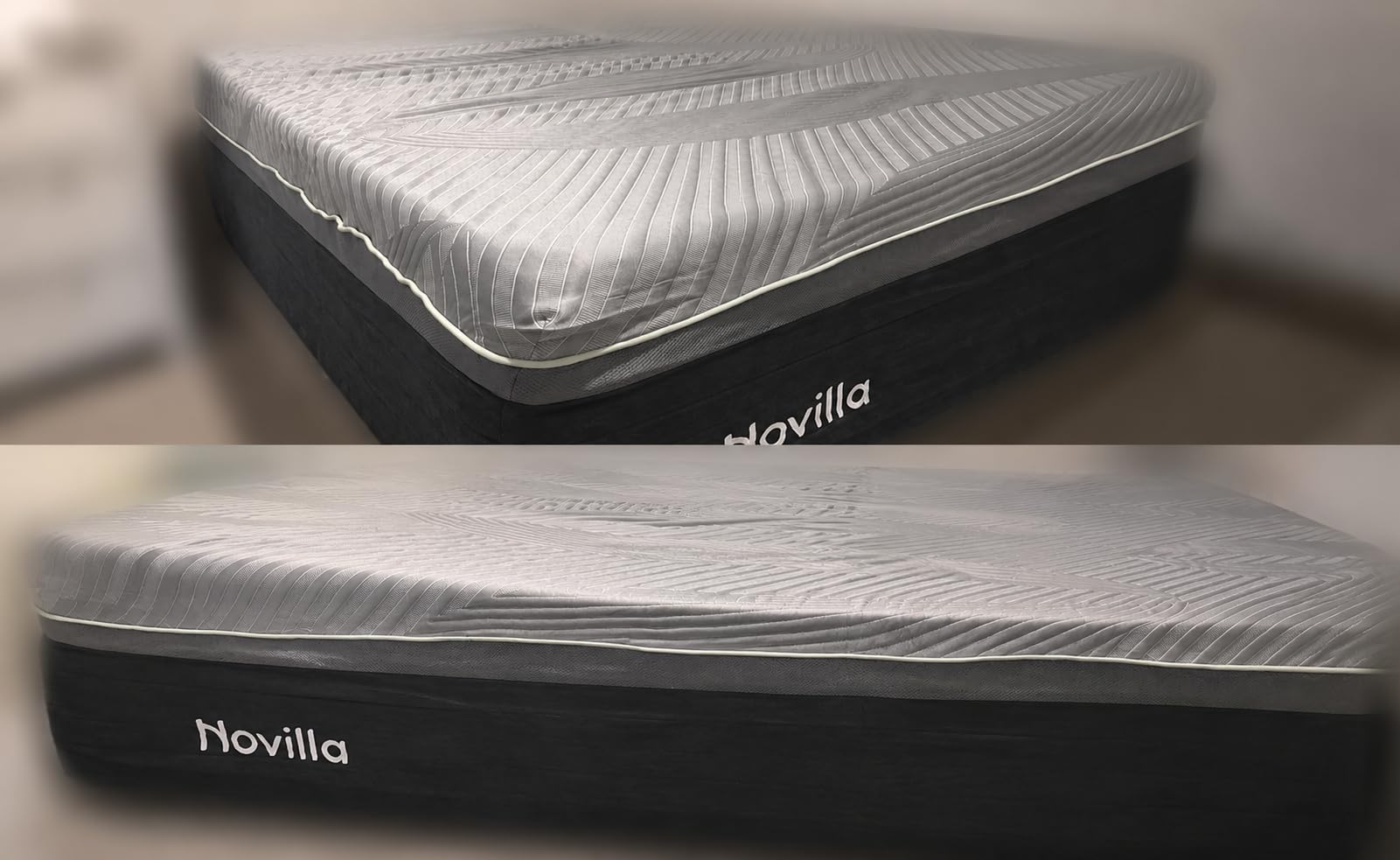 Novilla AiryFlow Queen Mattress 14 Inch, Gel Memory Foam Mattress Queen | for Cool Night & Spinal Alignment, Pressure Relief & Motion Isolation, Green Tea-Infused, CertiPUR-US Certified, Medium Firm customer photo 2