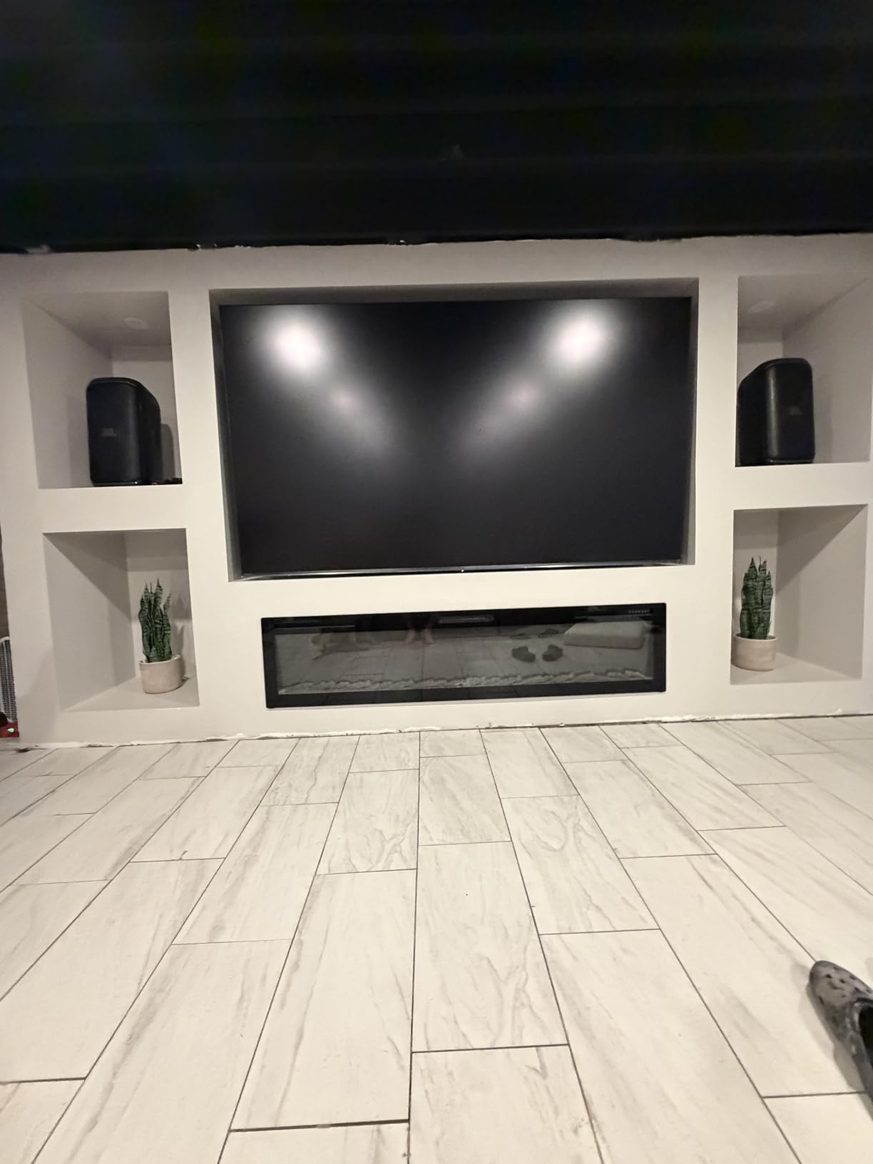 Zionheat 80 inch Wide Screen Electric Fireplace - Wall Fireplace for Living Room - Fireplace Inserts/Wall Mounted with Remote Control, Timer, Dimmer, 12 Flame Colors, 750/1500W customer photo 1