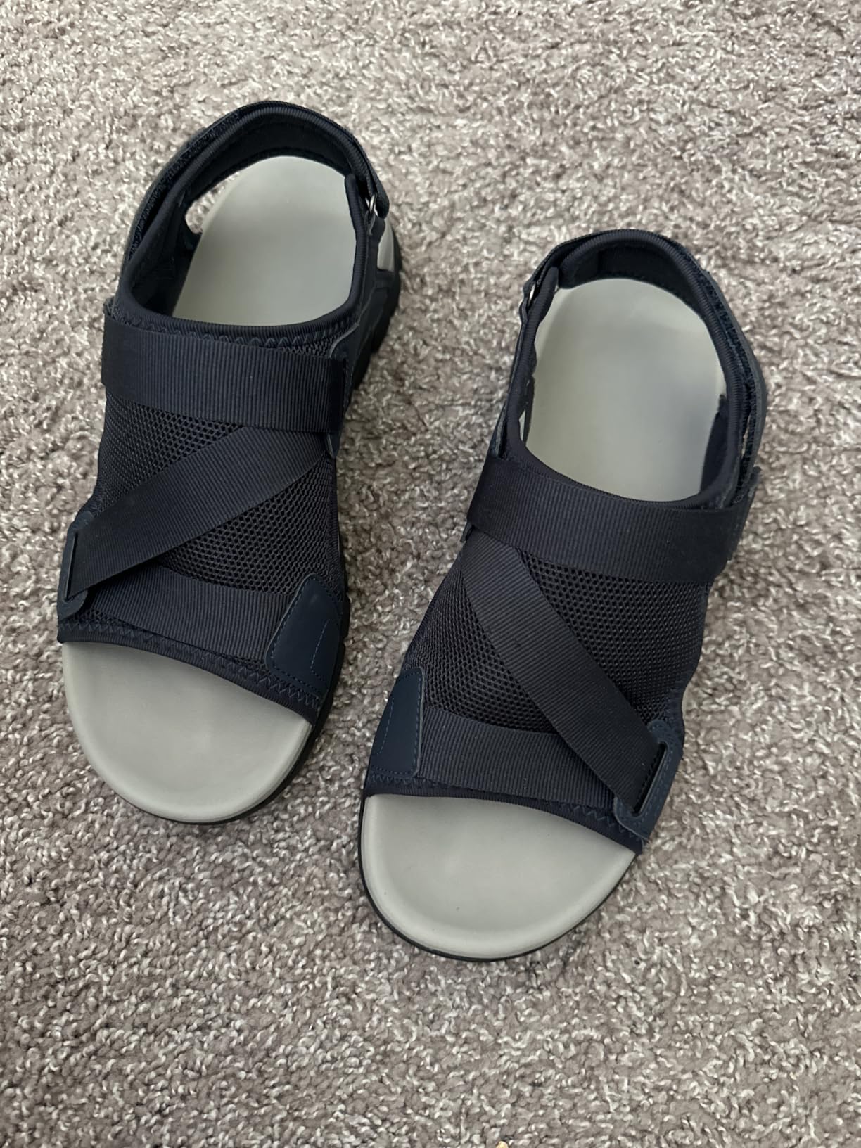 FitVille Diabetic Sandals for Men Wide Orthopedic Athletic Sandals with Arch Support Lightweight Breathable Outdoor Sandals for Beach Travel customer photo 1