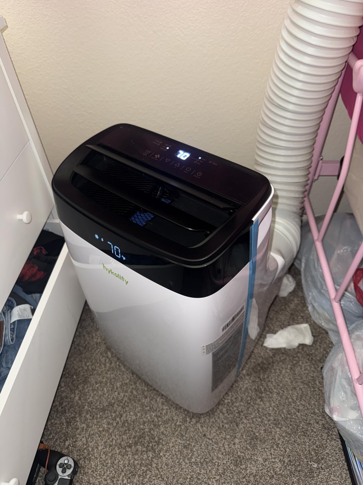 Hykolity WiFi Enabled Portable Air Conditioner 14,000 BTU with Exhaust Hose, Cools Up to 700 Sq.Ft, 42dB Dual Motor 5-in-1 Smart AC Unit with Cool, Fan, Dehumidifier, 24H Timer & Sleep Mode customer photo 2