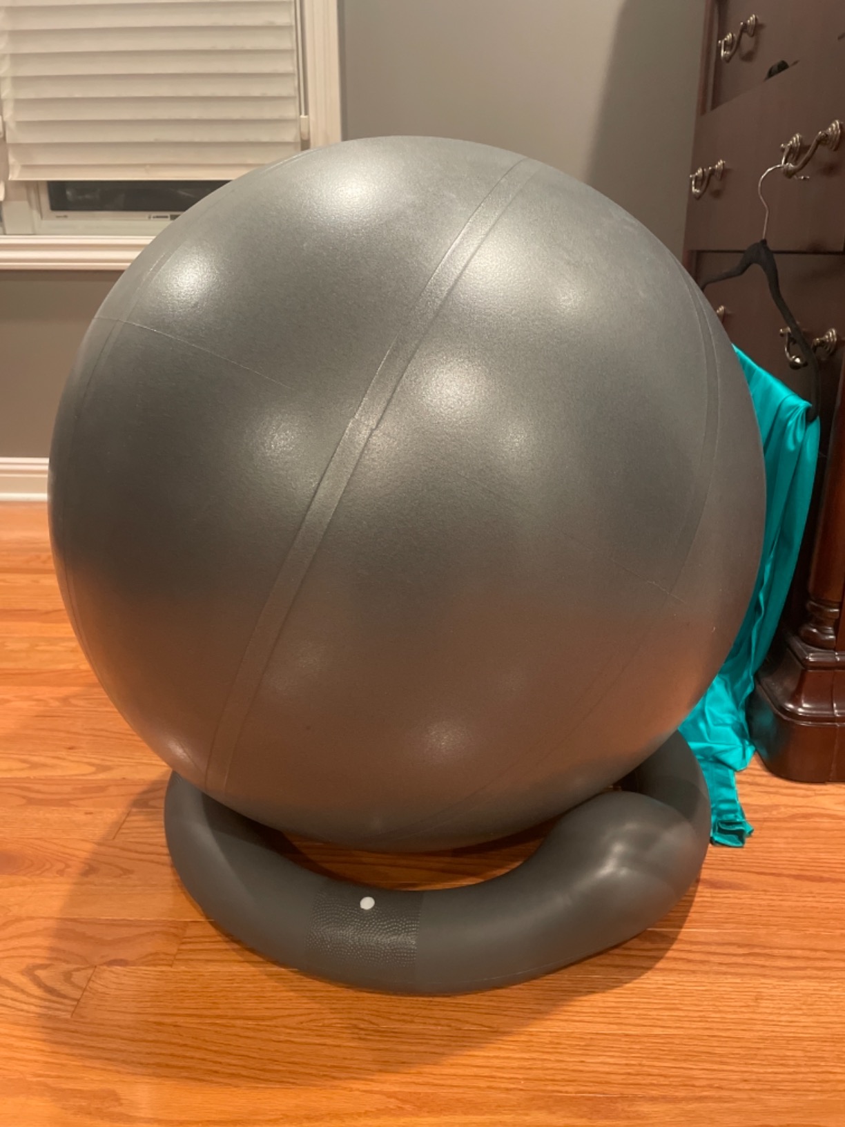 Yoga Ball Chair for Office Desk with Base - Ergonomic Balance & Stability Exercise Ball Seat for Adults - Active Sitting for Posture, Core & Back Pain Relief, Home Gym, Therapy, Pump customer photo 2
