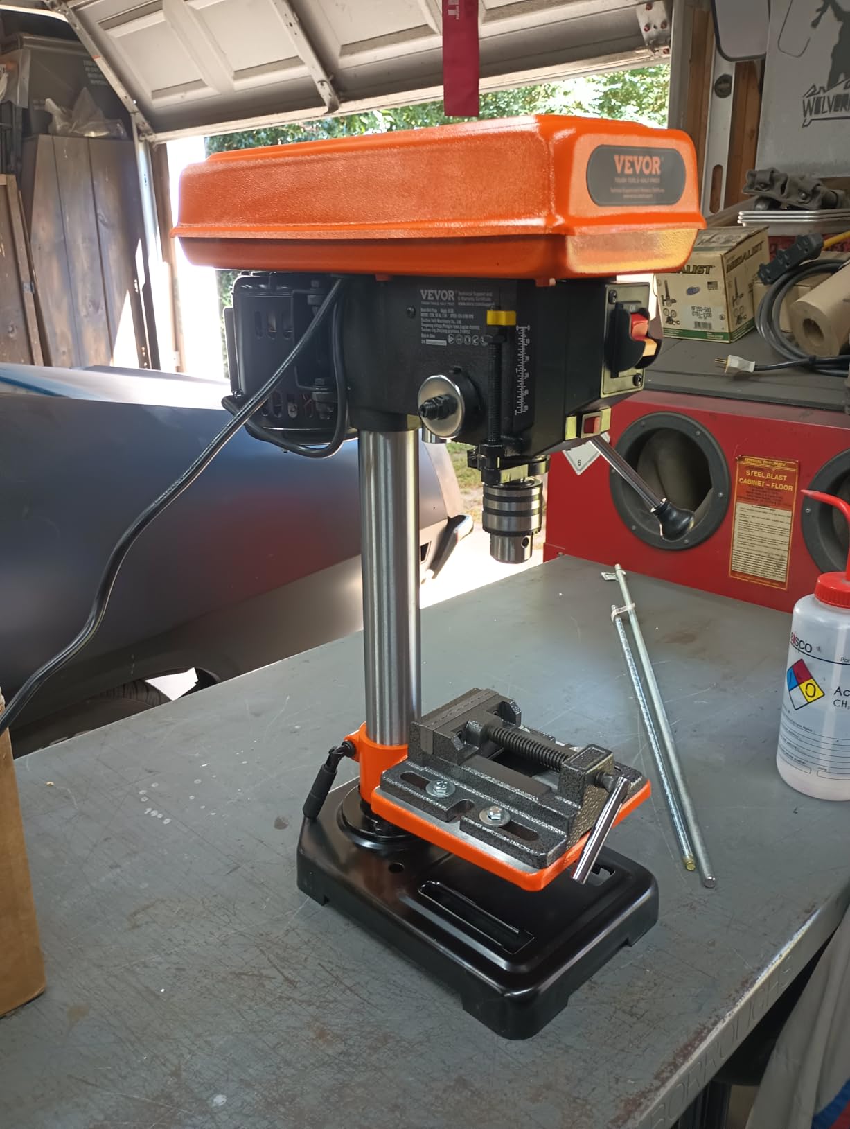VEVOR 12-Inch Benchtop Drill Press, 6.2 Amp, 1 HP Bench Drill Press, 530 to 3140 RPM Variable Speed, 0-45 Degree Tilting Worktable, with Laser and LED Work Light customer photo 2