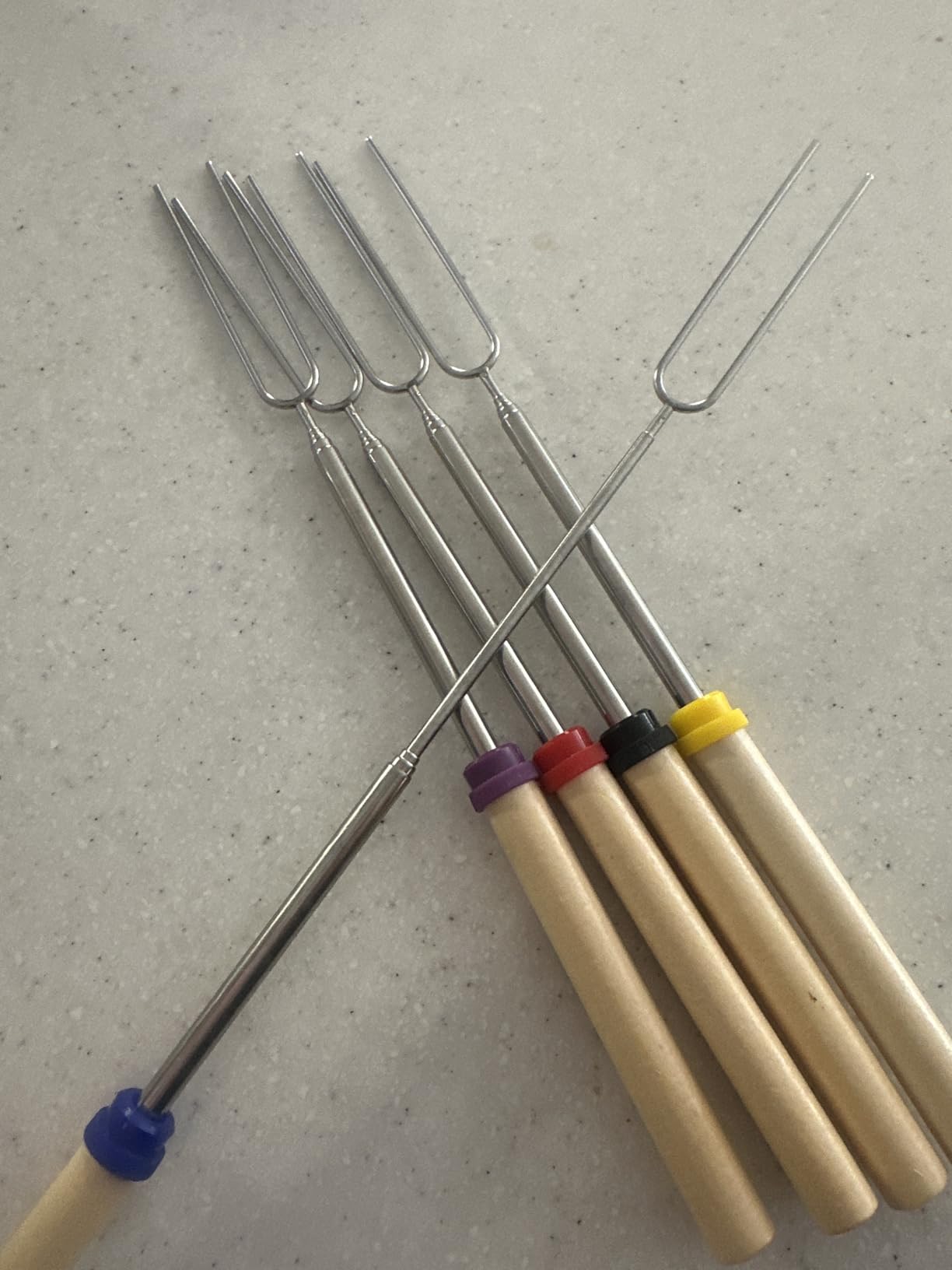 BEARCLAW Smores Sticks for Fire Pit - Accessories for Campfire Marshmallow Roasting Sticks Smores Kit Outdoor-Smore Skewers Hot Dog Fork For Outside, Camping Essentials Bonfire Gear Long 32