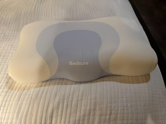 Bedsure Cervical Neck Pillow - Memory Foam Pillows for Ergonomic Orthopedic Pillow for Neck Pain Relief, Double-Sided Design Shape Gently Cradles Head & Provides for Side & Back Sleepers customer photo 1