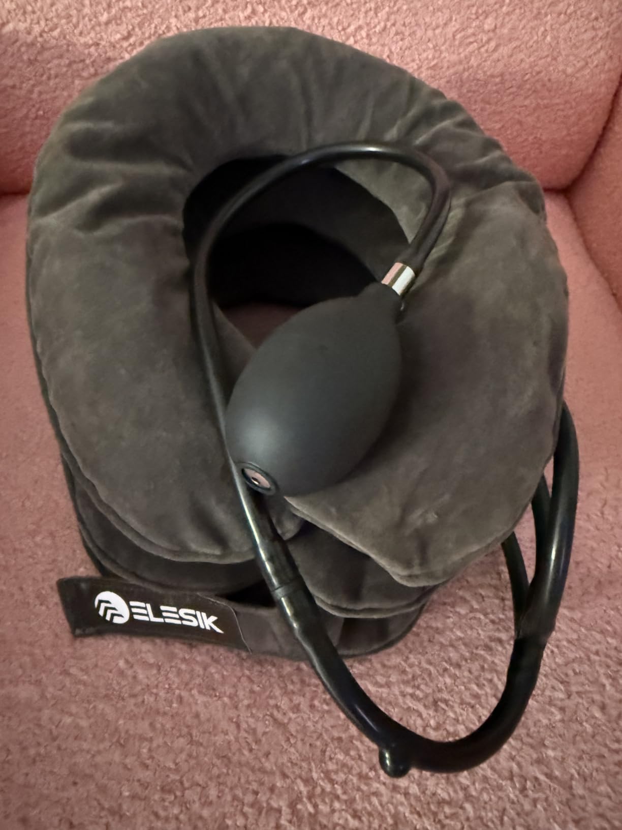 Cervical Neck Traction Device, Neck Stretcher and Cervical Traction Device | Neck Decompression Devices, Cervical Neck Stretcher, Neck Traction Pillow, Neck Extender, Neck Support, Pinched Nerve Relief customer photo 2
