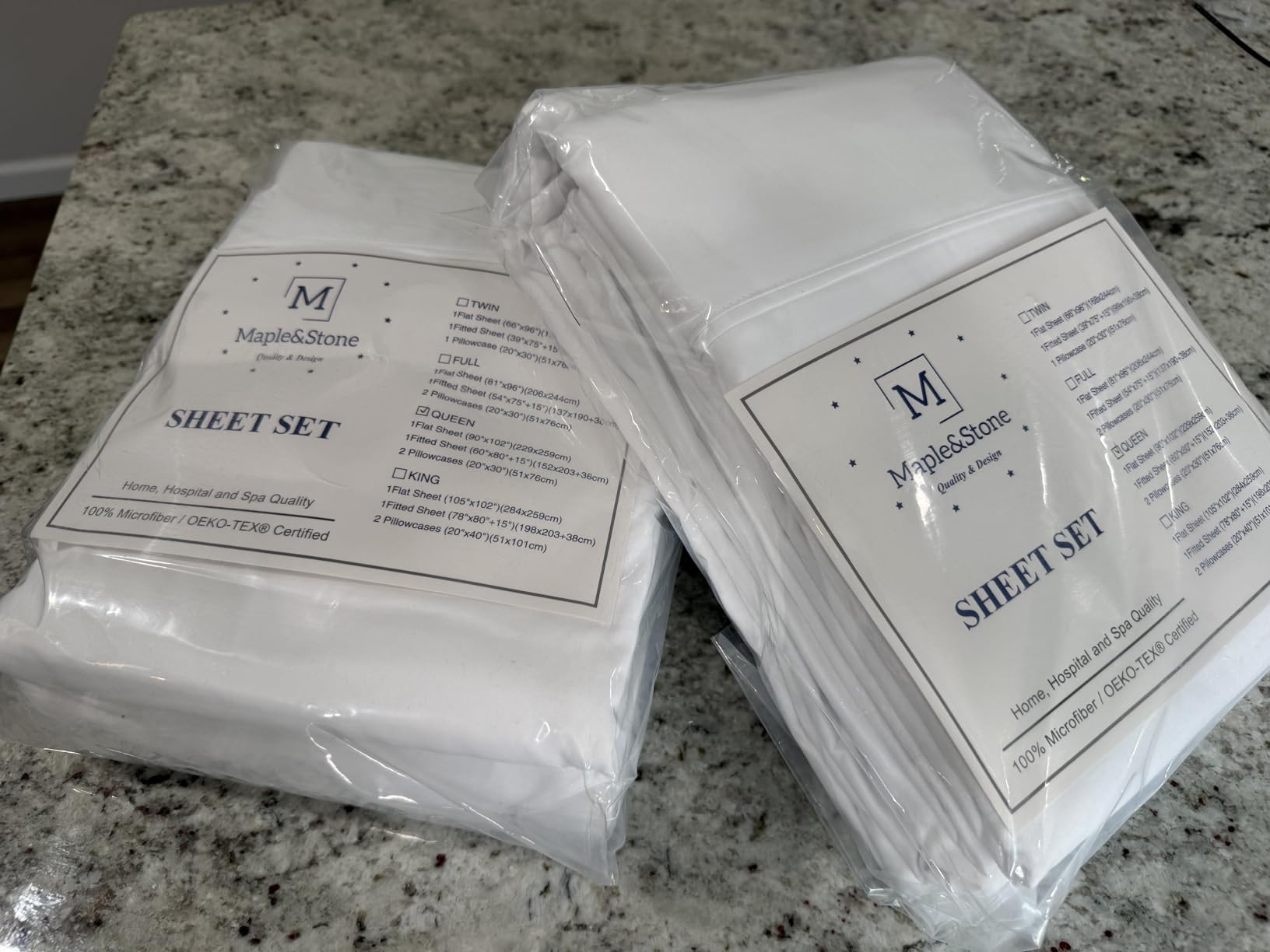 Maple&Stone Queen Sheet Sets Bulk Pack of 6, Wholesale Hotel Bed Set White | Microfiber Complete Sheets Set, Wrinkle-Free, Deep Pockets, Breathable for Airbnbs Guest Bedroom and Spa customer photo 1