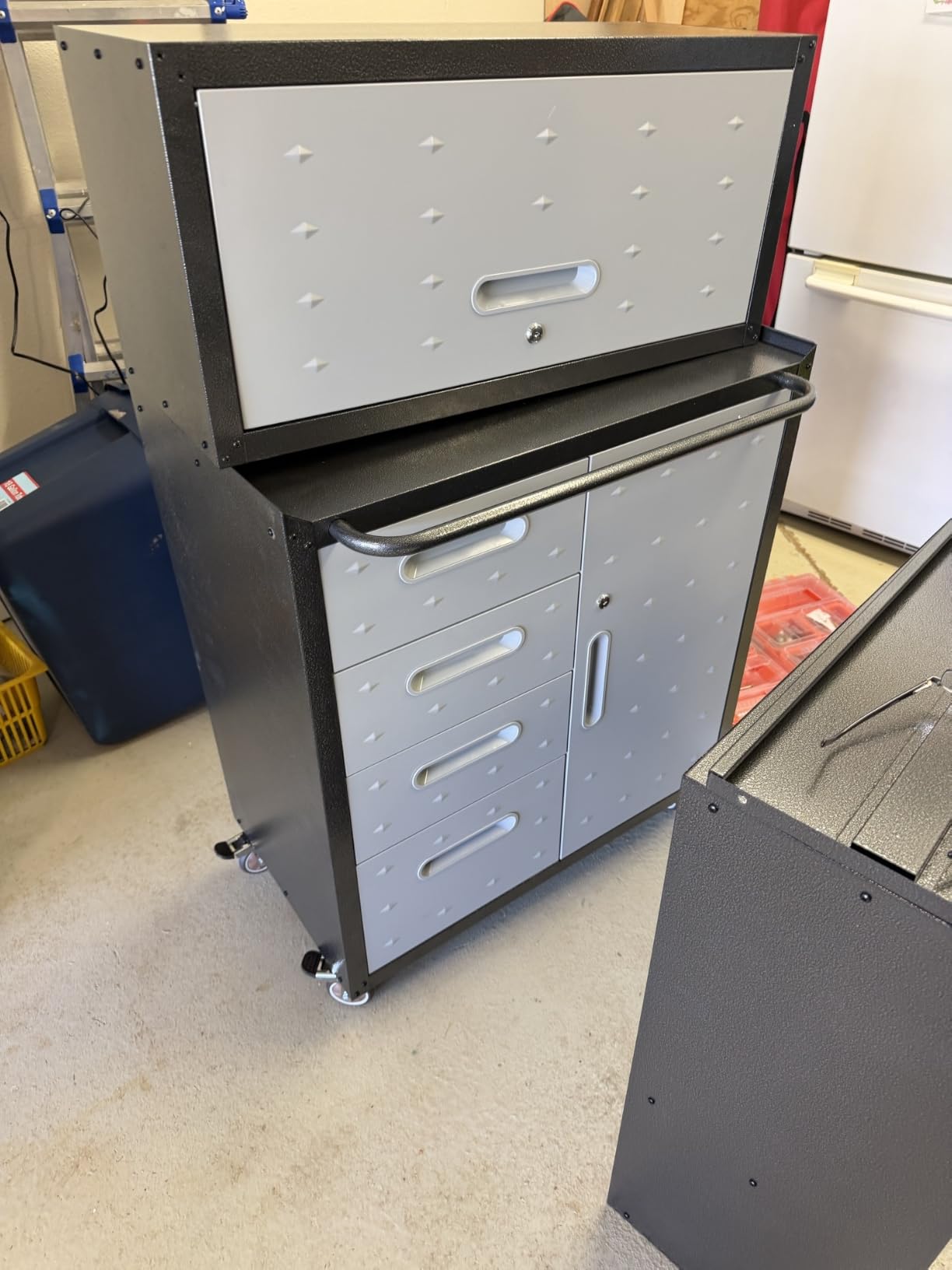 Garage Cabinet System | Heavy Duty Steel All-in-One Modular Garage Cabinet Set for Ultimate Workshop Organization | Easy Assembly Garage Storage Cabinets & Tool Bench customer photo 2