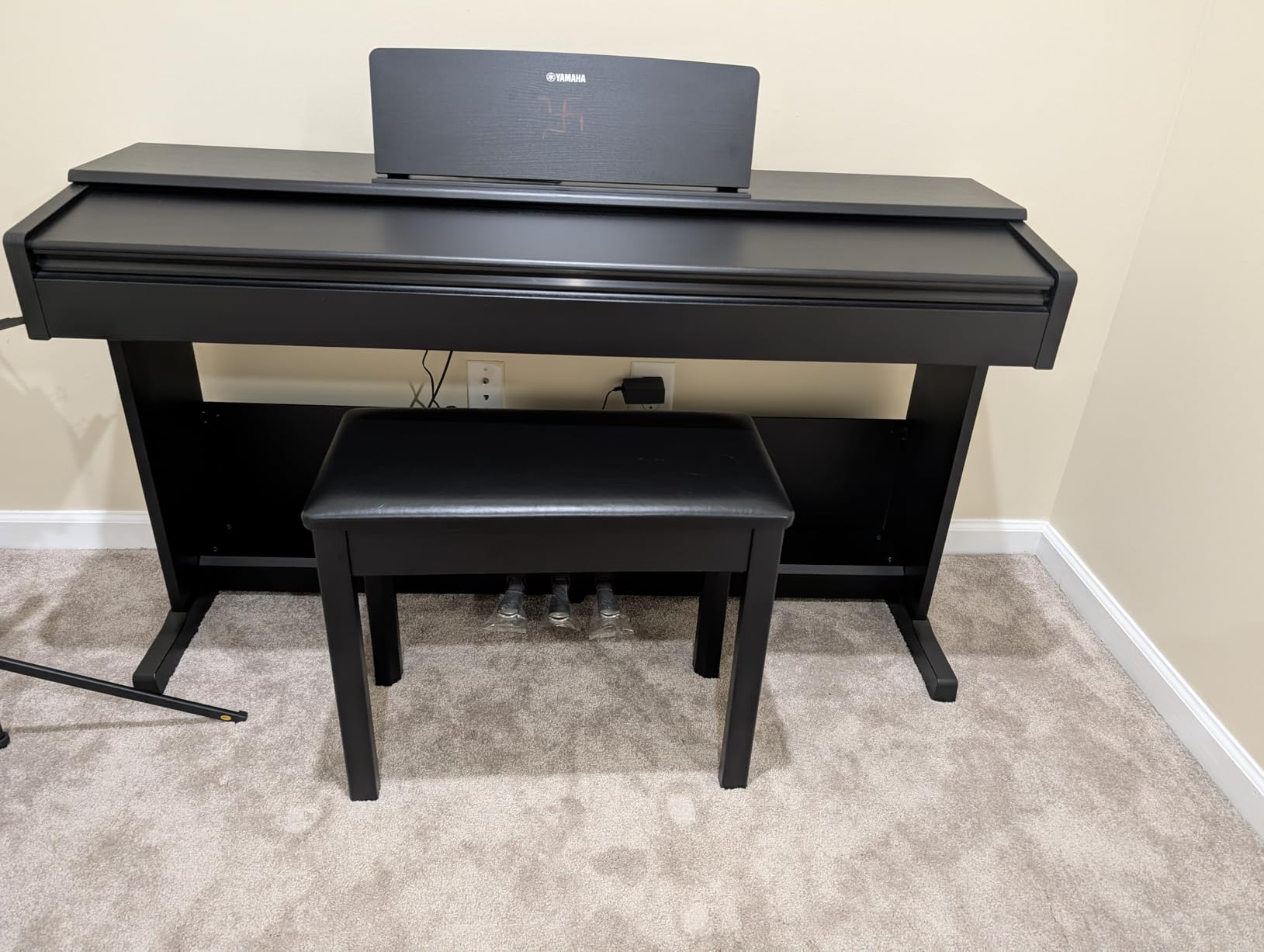 Yamaha YDP105 88-Key Weighted Action Upright Digital Piano for Beginner and Intermediate Players, Bench Included customer photo 2
