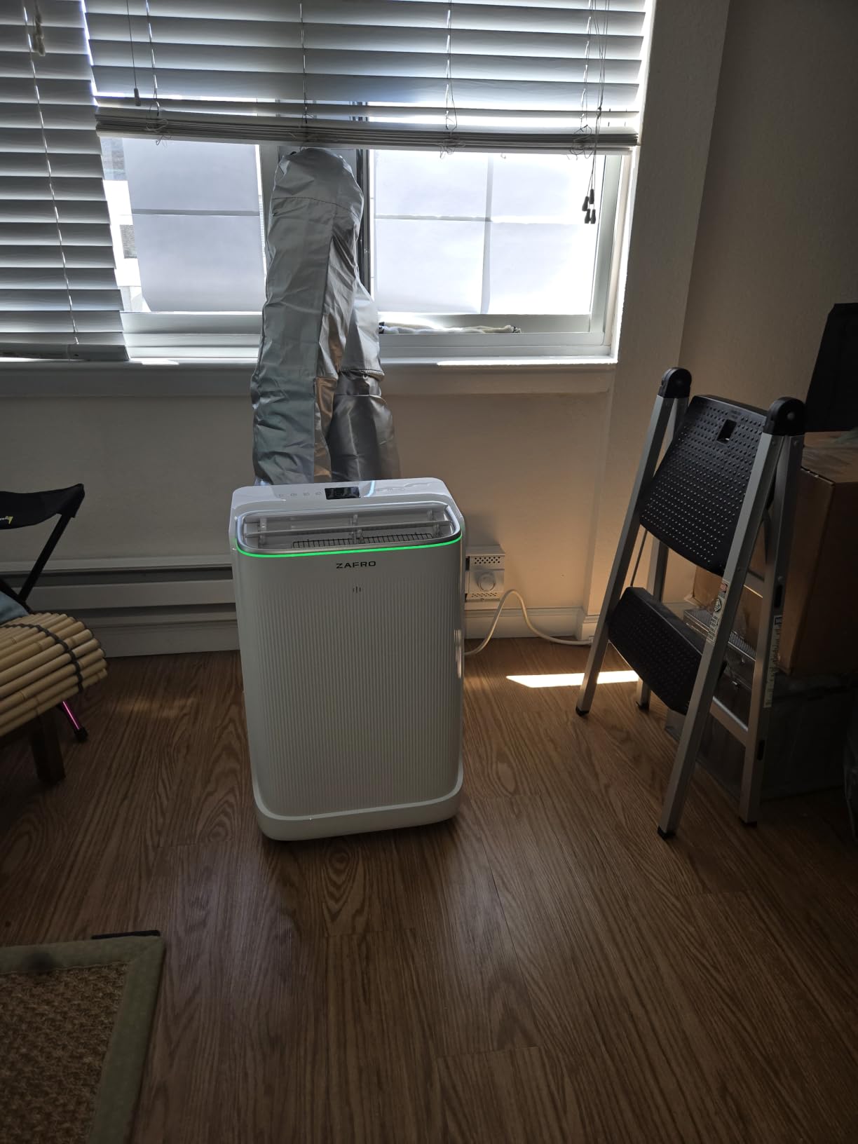 ZAFRO Smart Inverter Portable Air Conditioners, 16000 BTU (12000 BTU SACC) Dual Hose Portable AC Unit with Energy Saving/Ultra Quiet(42dB)/Drainage-free Cooling/APP/Remote for Multi-Scenario Use customer photo 1