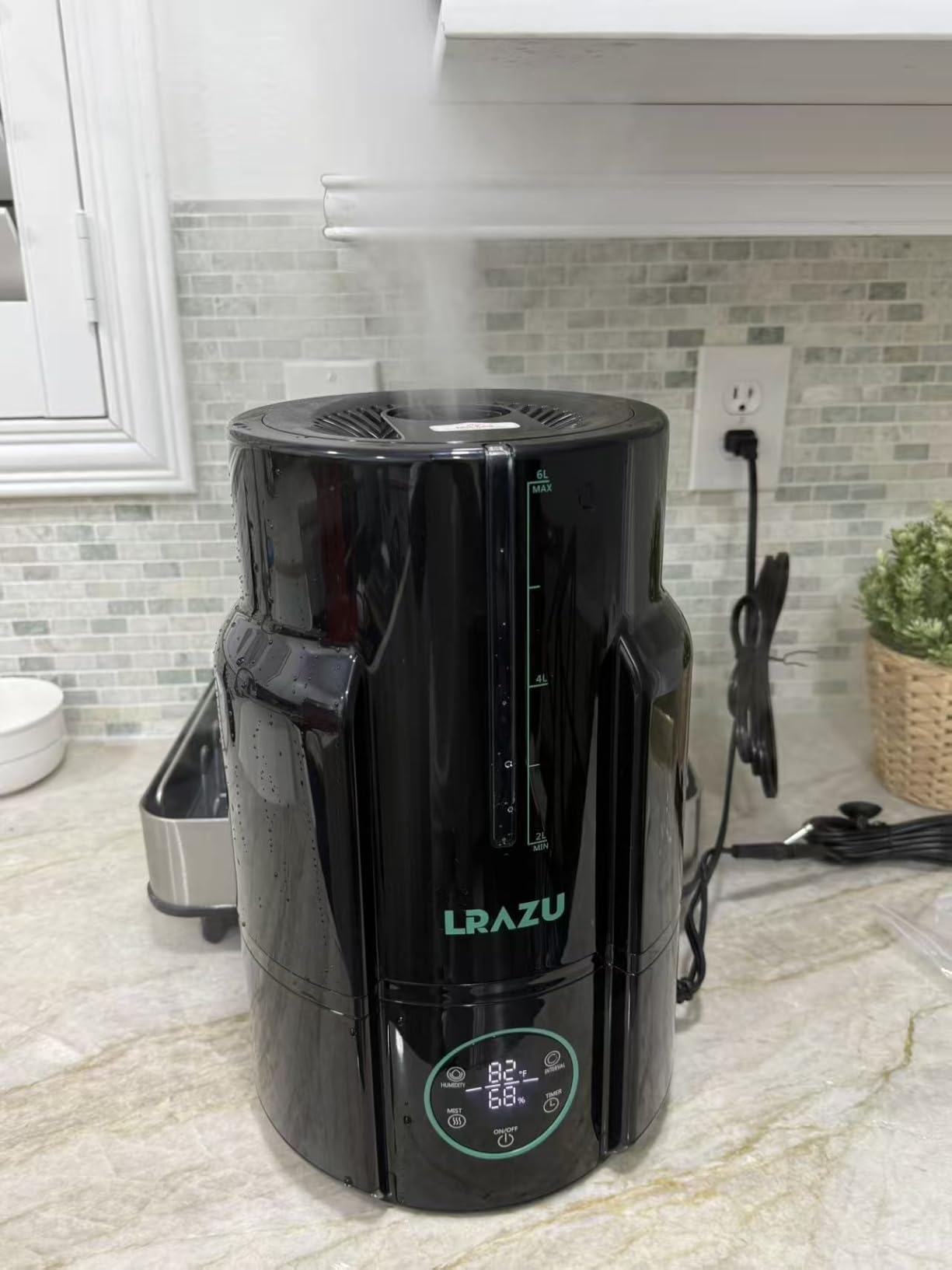 6L/1.6 Gal Reptile Fogger Humidifier, Misting System for Reptiles with Extendable Targeting Hose, 400 mL/h Plants Humidifier with Precise Temp & Humidity Probe for Grow Tent, Greenhouse, Growers customer photo 2