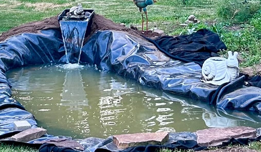 Pond Waterfall Spillway Kit, Pond Waterfall Filter with 980GPH Quiet Pond Pump & Filter Cage, 13 Ft Corrugated Tubing, Filter Media for Outdoor Ponds up to 3,000 Gallons customer photo 2