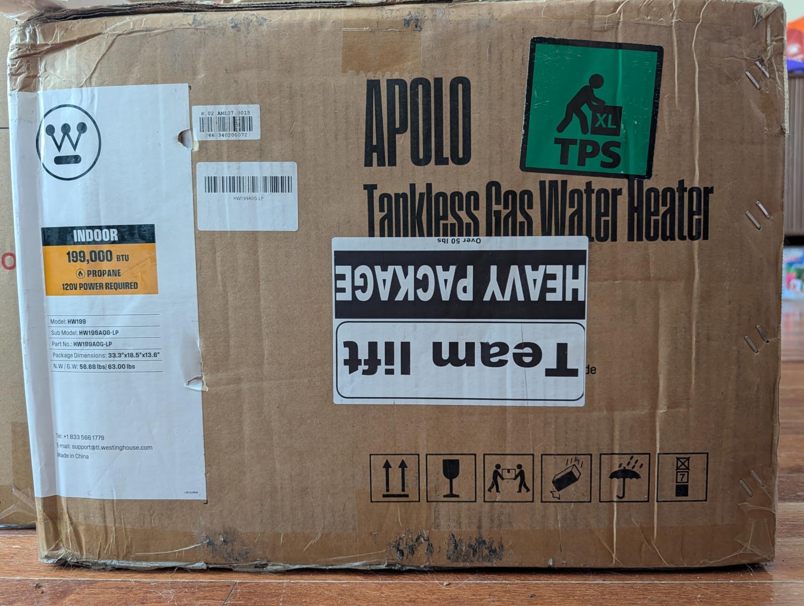 Westinghouse Tankless Water Heater Gas Indoor on Demand, Smart WiFi | 10.3 GPM, 199,000 BTU Natural Gas Whole-House Instant Hot Water Heater, App & Voice Control, High Efficiency for 7 Fixtures customer photo 1