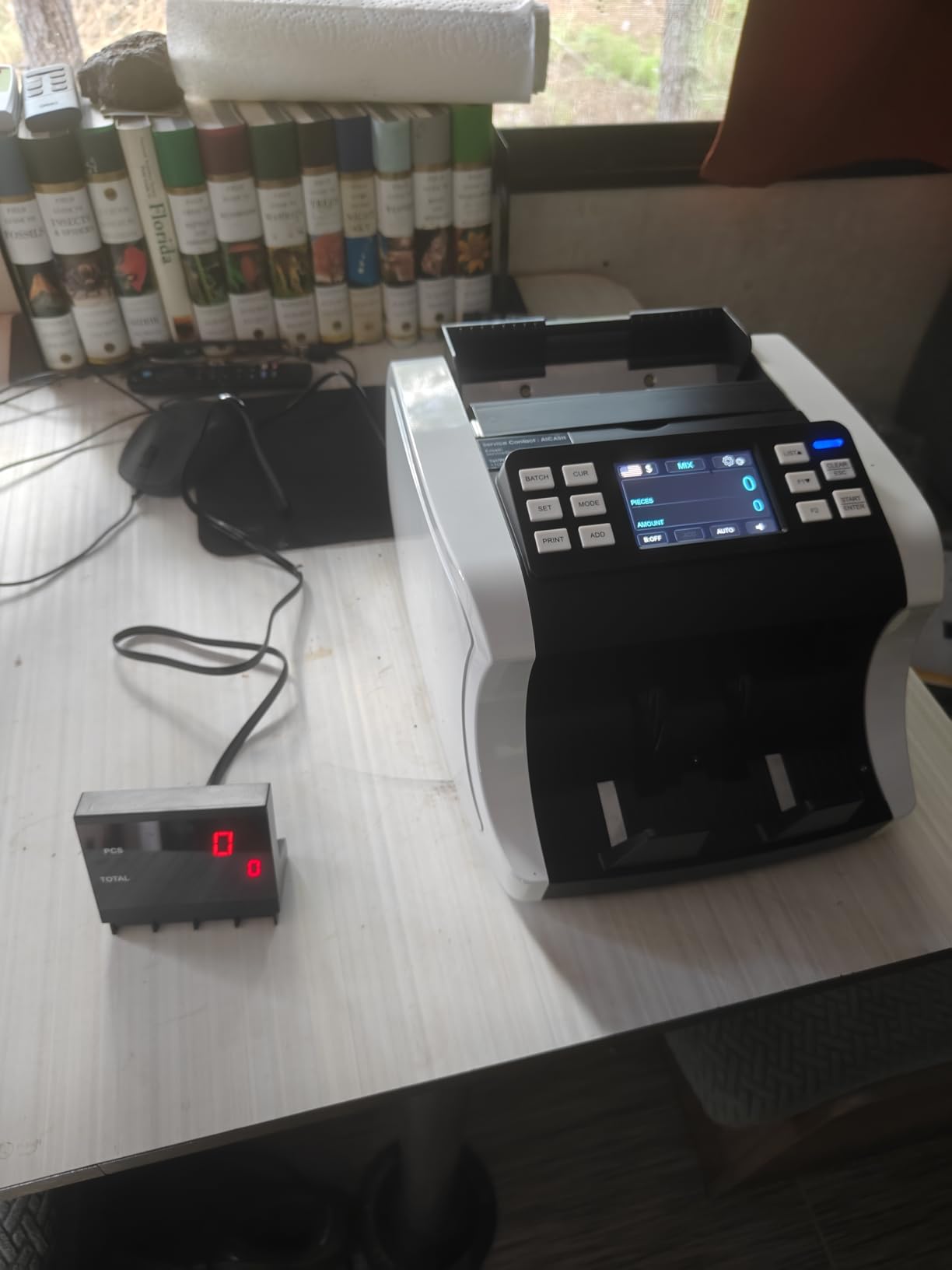 NUCOUN Mixed Denomination Money Counter Machine, Commercial Grade Bill Value Counter with CIS UV MG IR Counterfeit Detection, Compact Heavy Duty Design for Small Business, Retail, Office customer photo 2