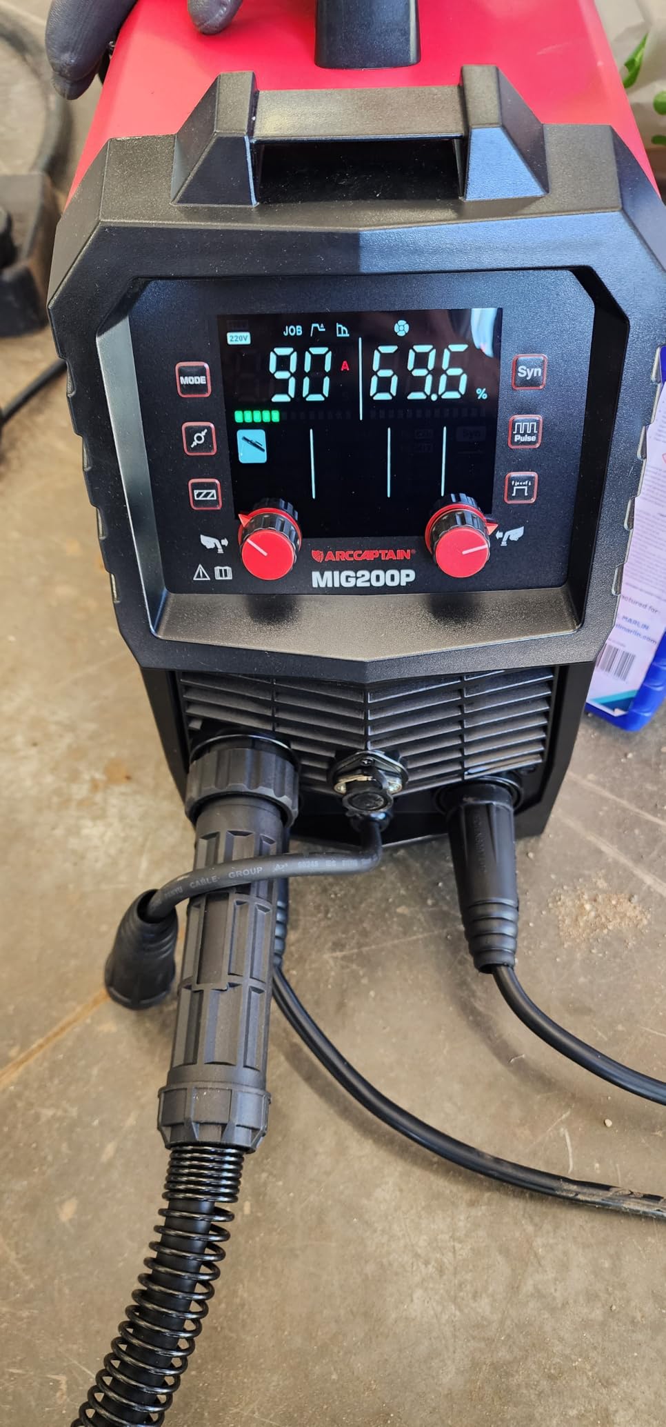 ARCCAPTAIN Pulse MIG Welder 200A Aluminum Welding Machine 110V 220V MIG200P | Dual Color Clear Display, 7-in-1, Pulse MIG, Gas, Flux Core MIG, Spool Gun, Lift TIG, Stick, Spot Welding, Farm, Metal Repair customer photo 2