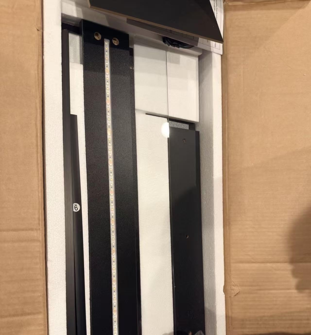 Wall Display Case with Glass Doors, Sports Card Display Case | 6-Tier, Adjustable Glass Shelves, Shot Glass Display Case for Collectibles, Display Cabinet for Trading Cards, Black customer photo 1