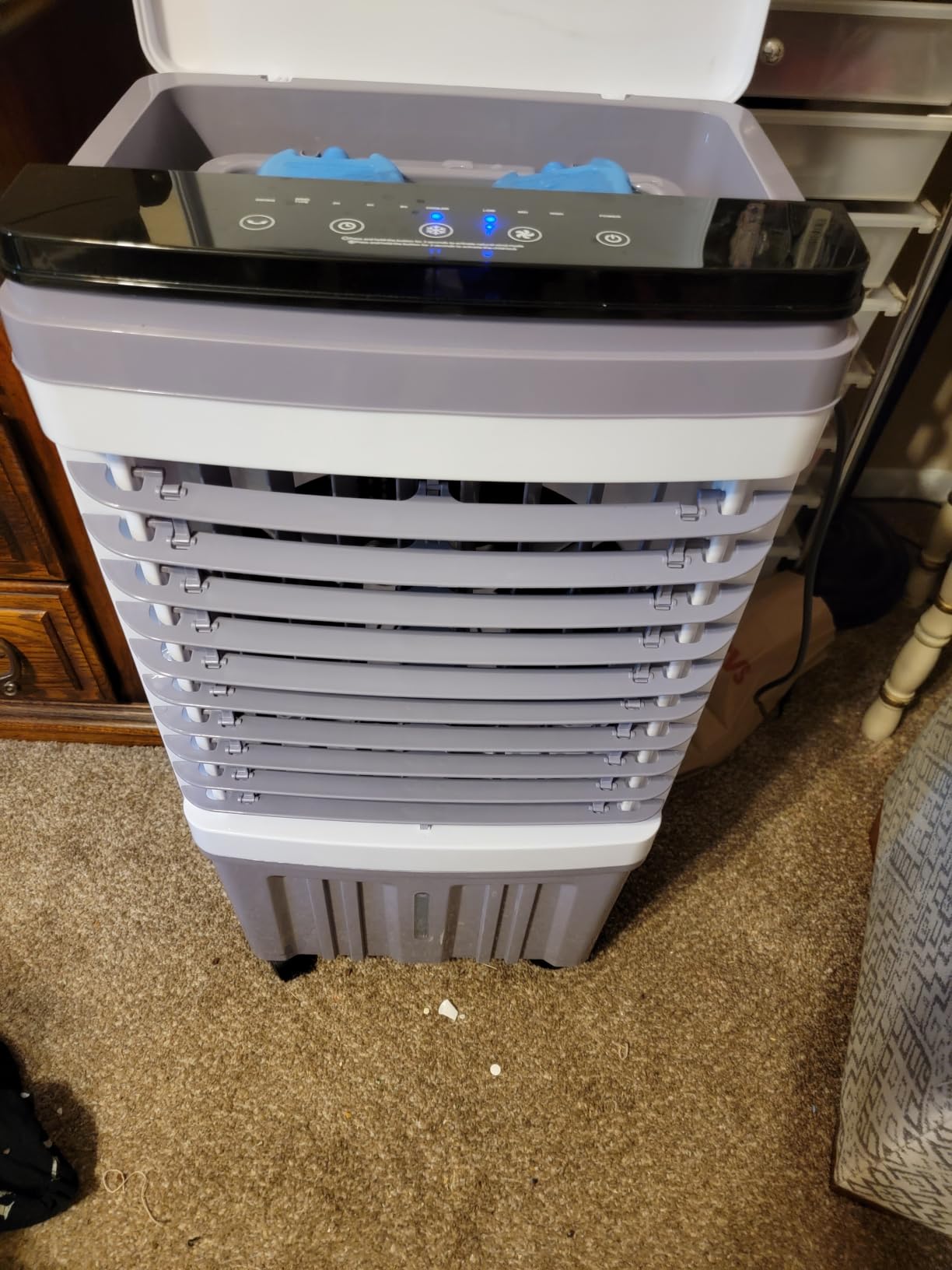 Portable Air Conditioners, 3000 CFM Swamp Cooler, Evaporative Air Cooler with 6.87 Gal Water Tank, 3 Speeds & 4 Modes, 120° Oscillation, 15H Timer Air Cooler for Home, Kitchen, Bedroom customer photo 2