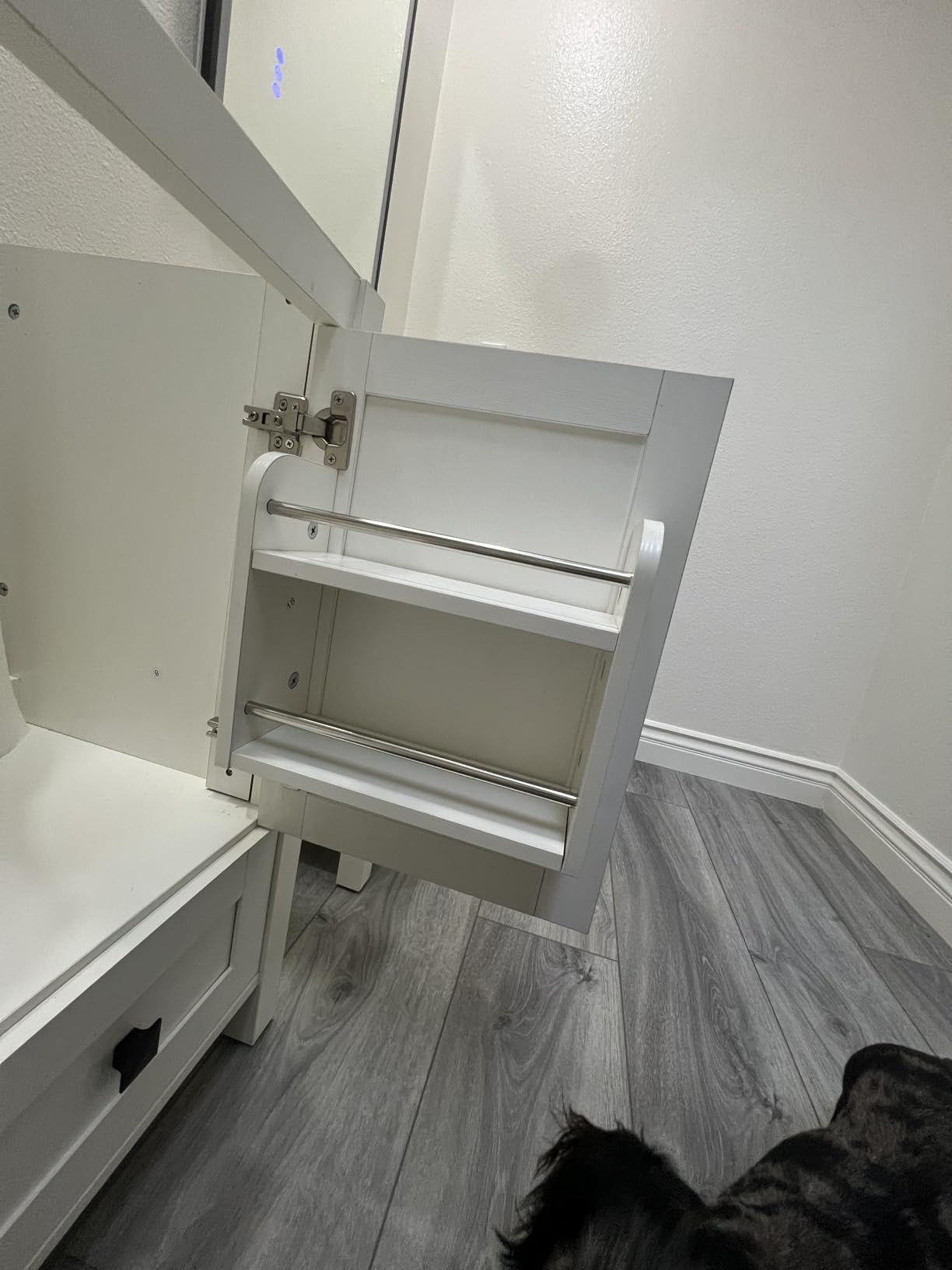 YITAHOME 30 Inch Farmhouse Bathroom Vanity with Sink | Small Space Bathroom Storage Cabinet with Large Drawer, 2 Wood Barn Doors with Built-in Door Racks customer photo 1