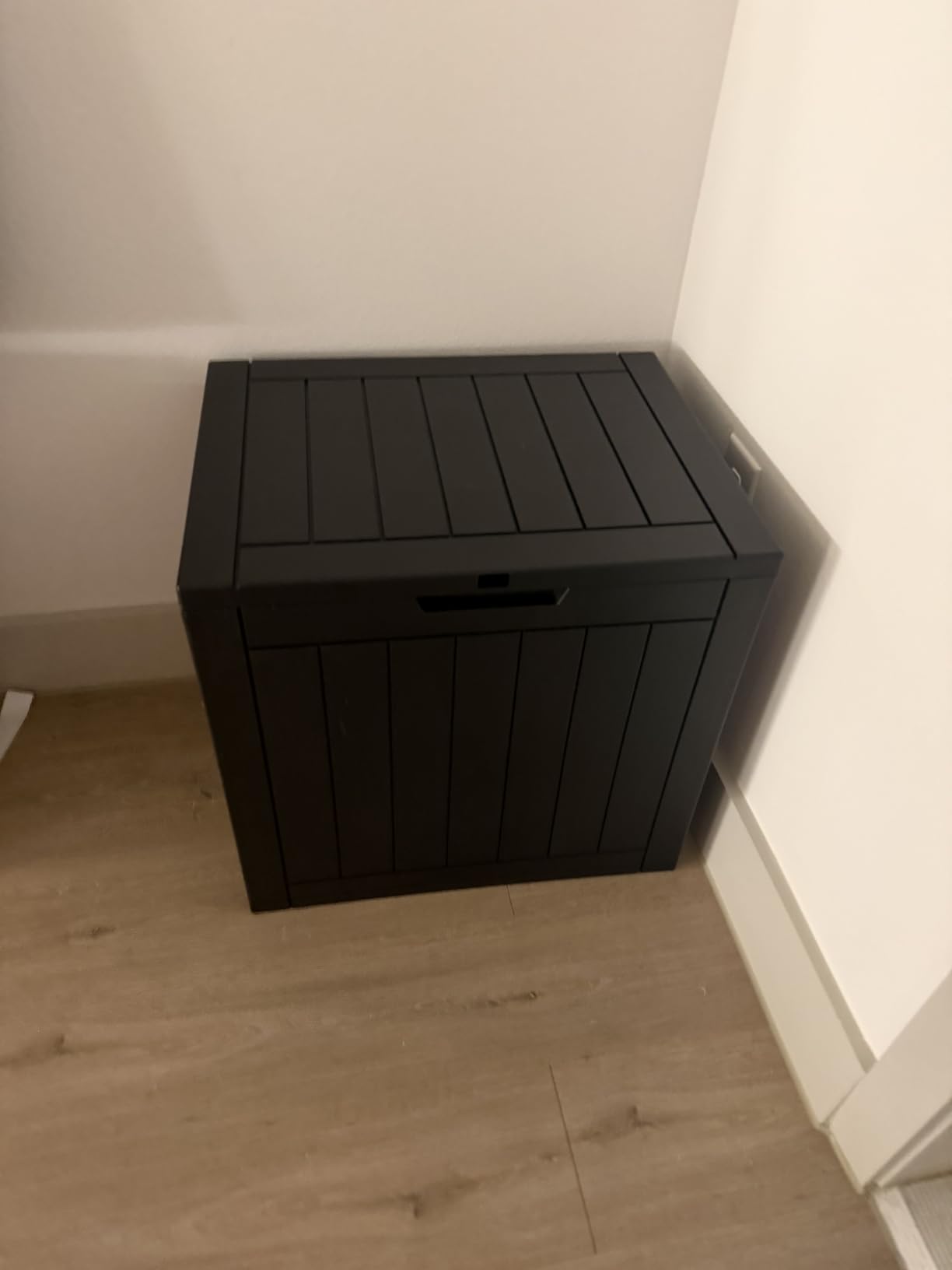 320 Gallon Outdoor Storage Deck Box, Waterproof Resin Deck Boxes with Handle & Lockable for Patio Furniture, Garden & Pool Tools -Swimming Pool, UV Resistant, Black (320) customer photo 2