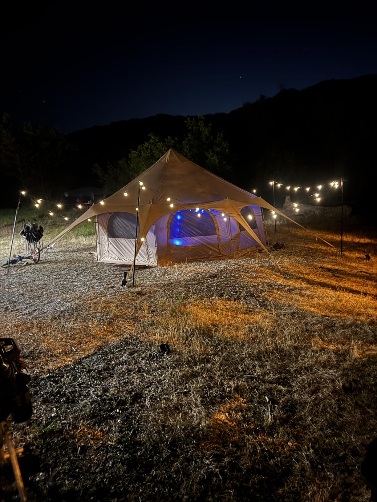 MC TOMOUNT Canvas Bell Tent with Stove Jack, 16.4ft*High9.2ft Glamping Tent | 4 Seasons Yurt Tent for Family Camping, Removable Floor, 8 Mesh Windows for 6-10 Person customer photo 1