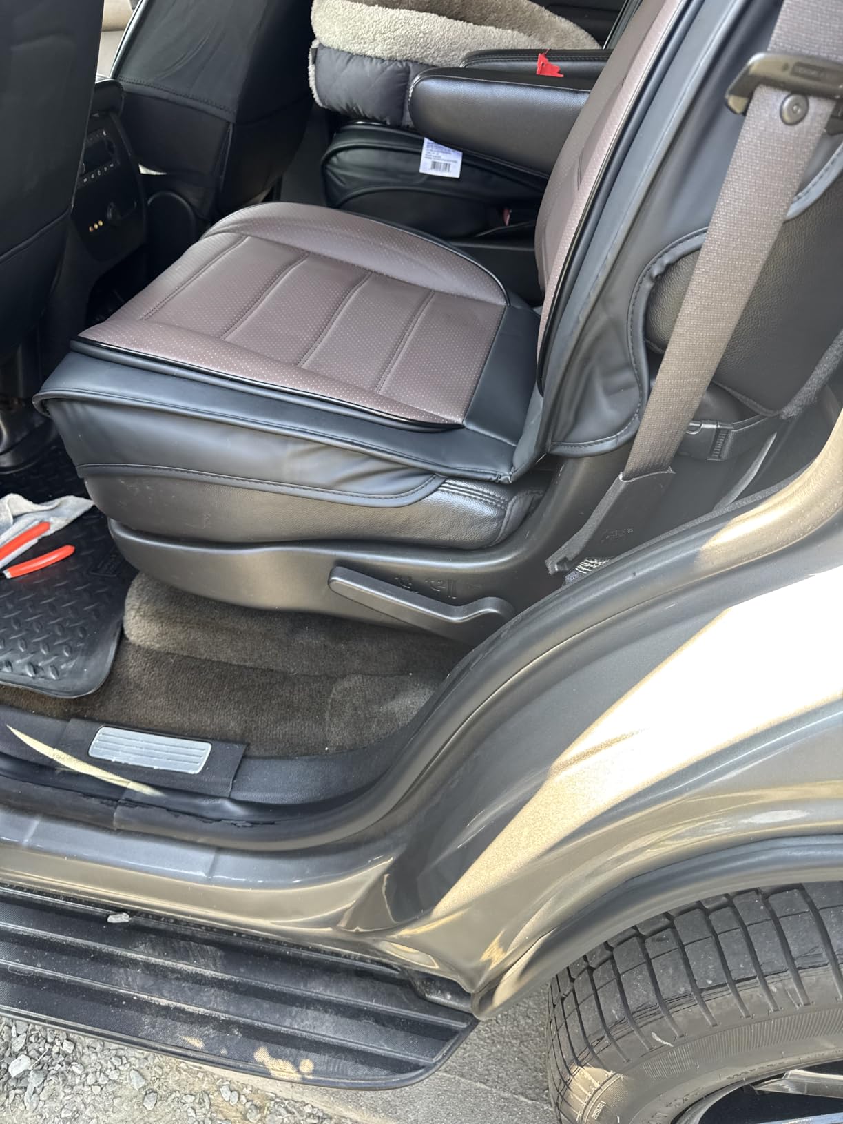 7 Seats for Buick Enclave Seat Covers 2008-2026, Black Coffee | Breathable Full Coverage Protection, Waterproof NAPPA Leather, Compatible Airbag and Armrests, Foldable Rear Seat Access customer photo 1