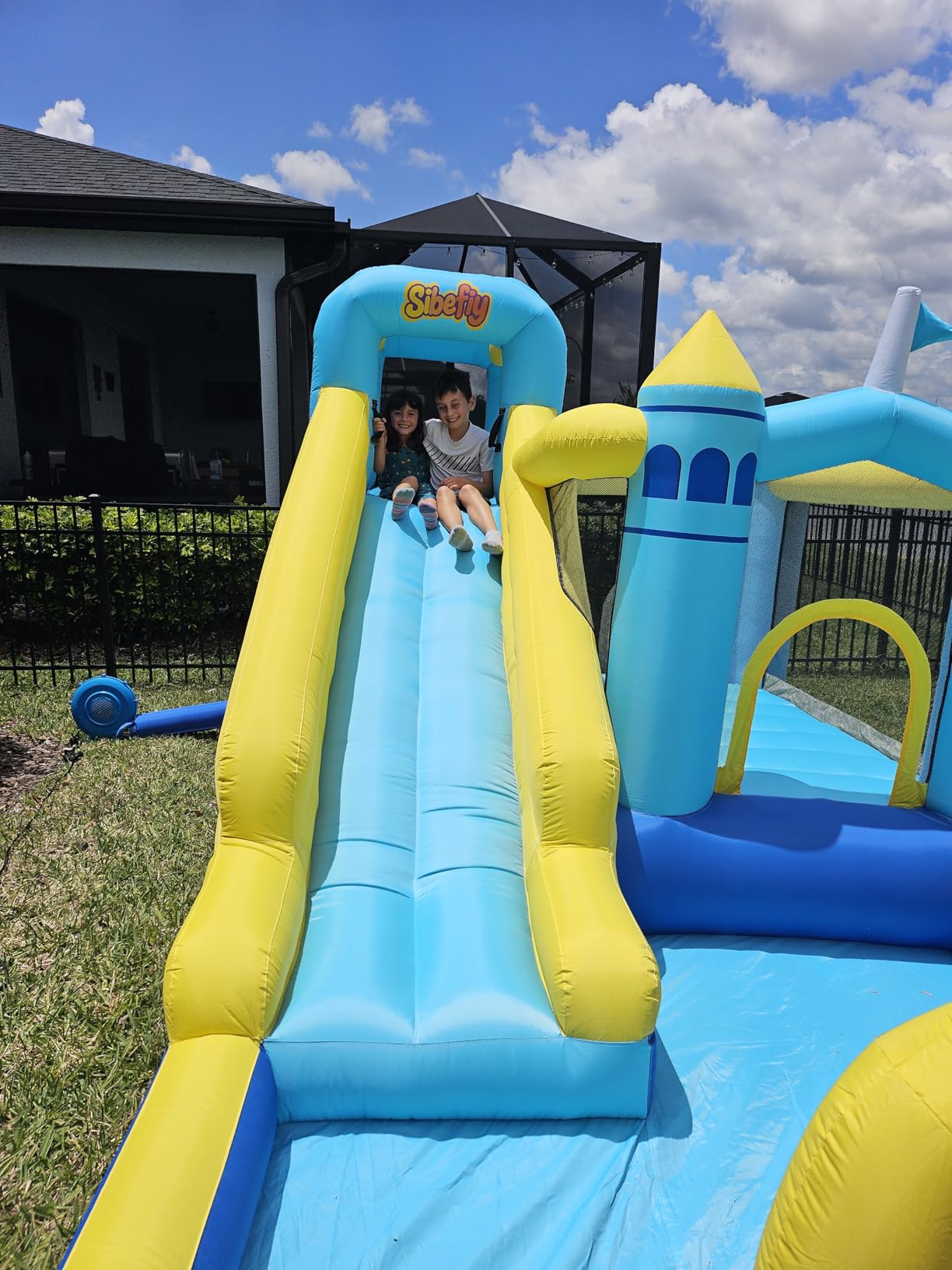 Bounce House, 8-in-1 Gameplay Mode Inflatable Bounce House for Kids, Sturdy and Durable Bouncy House with Blower, Family Backyard Bouncy Castle with Slide for Indoor Outdoor customer photo 1