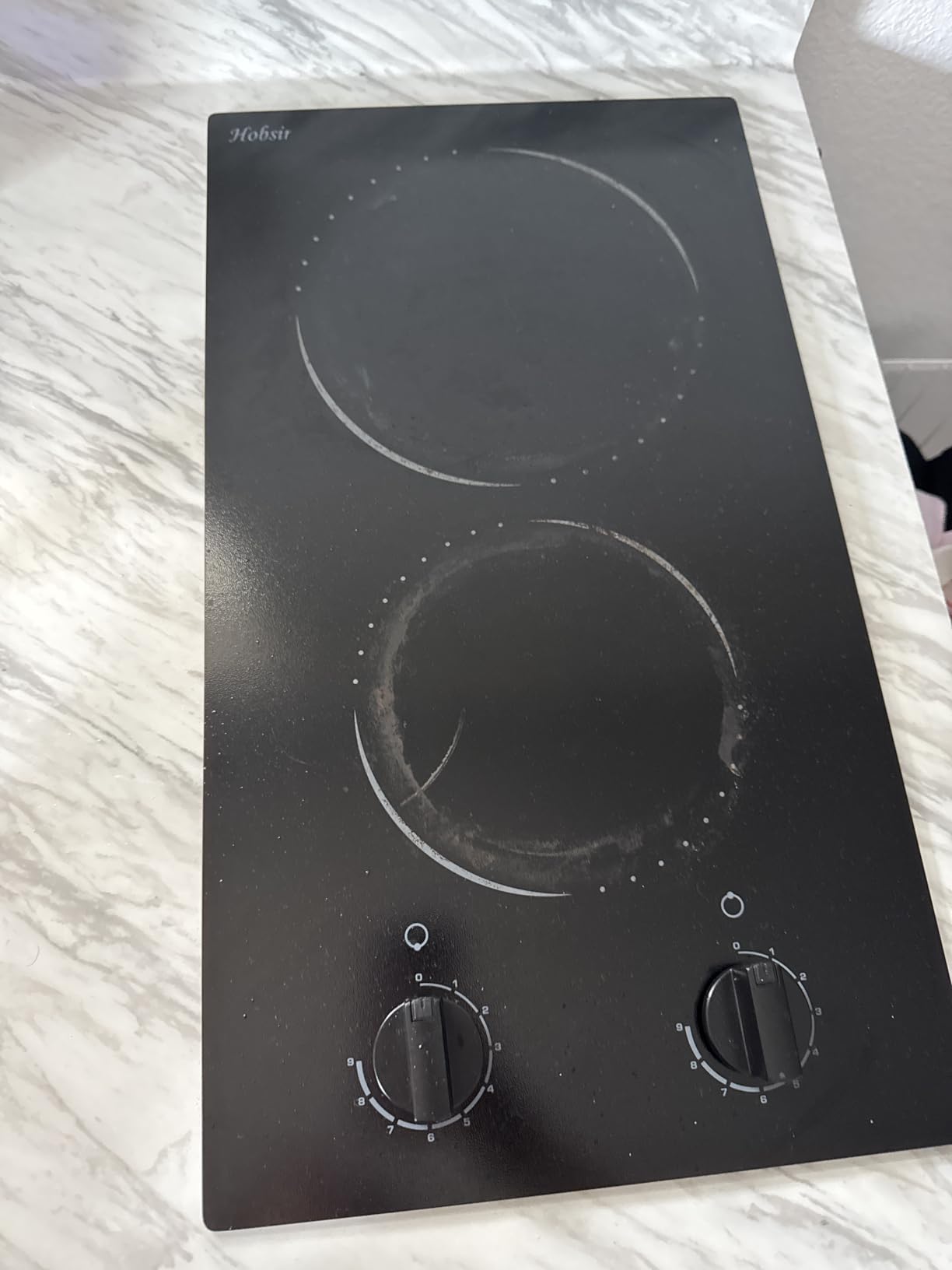 Hobsir Electric Cooktop 30 Inch with Downdraft, 4 Burner 6000W | 496m3/h Ductless Downdraft Electric Cooktop, 30
