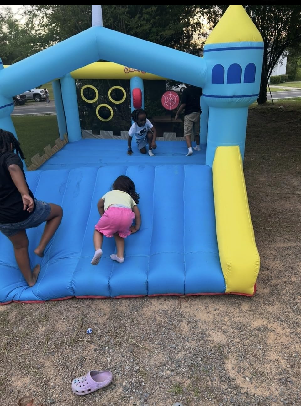 Bounce House, 6-in-1 Play Mode Inflatable Bounce House for Kids, High Elasticity Bouncy House with 480W Blower, Bouncy Castle with Wide Slide for Christmas, Birthday Parties customer photo 2