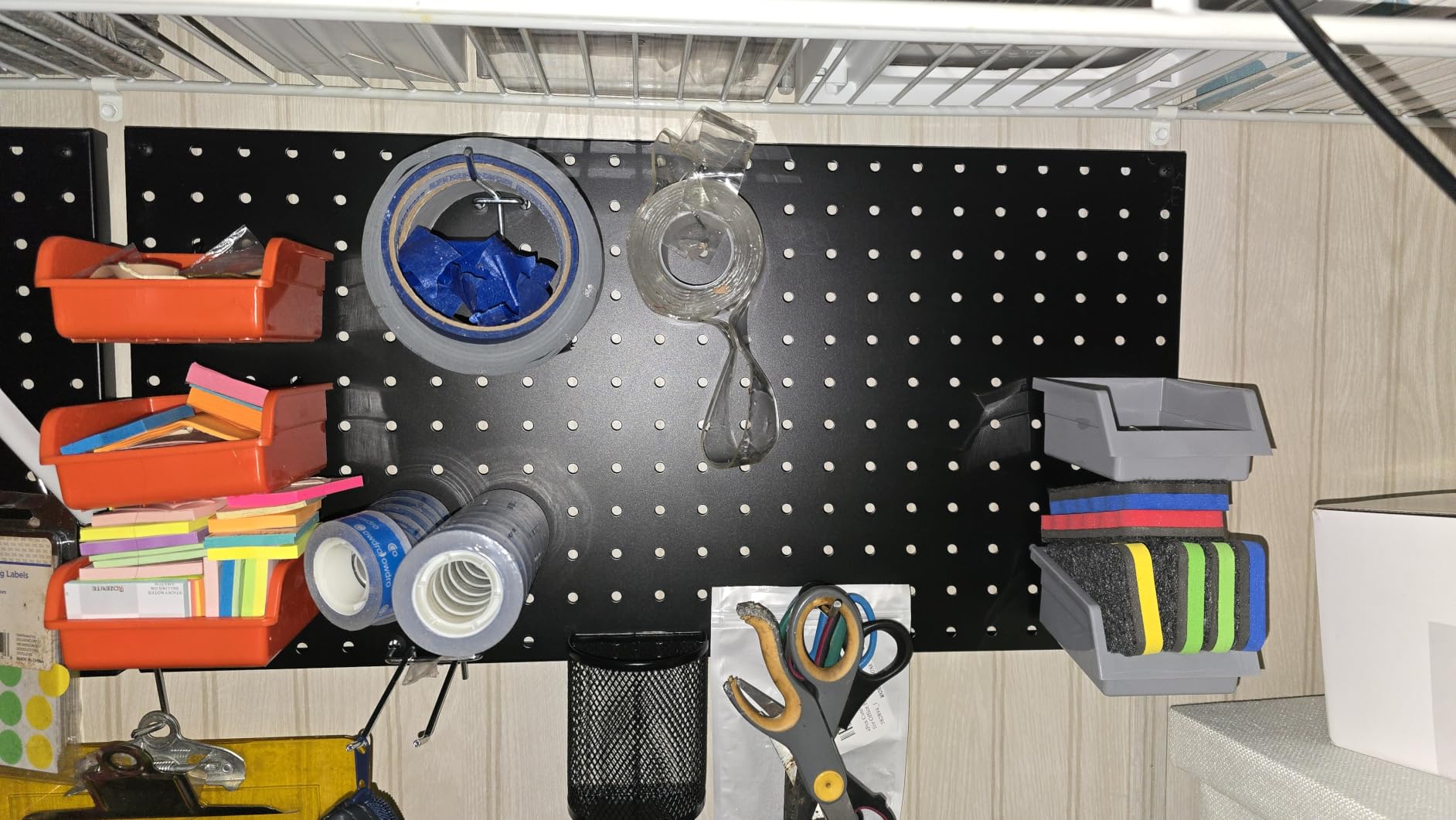 TORACK Garage Tools Organizer Boards Kit with Hooks, Black, Wall Mount Tool Storage Pegboard, Modular Peg Boards with Pegs, 244 PCS customer photo 2