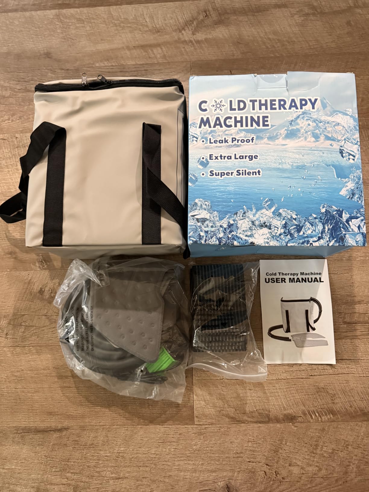 Ice Machine for Knee After Surgery 15qt, Cold Therapy Machine 6-Level Timer & 3 Flow Rates, Leakproof & Ultra-Quiet Portable Cryotherapy System with Compression Pad for Knee Replacement Recovery customer photo 2