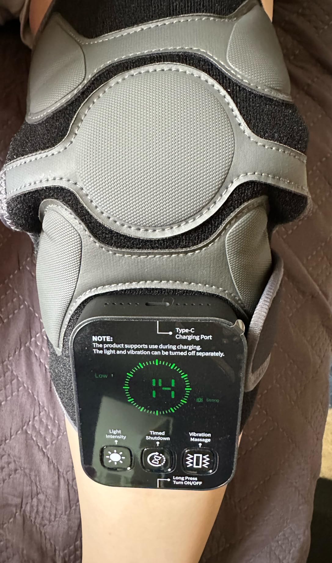 Red Light Therapy Knee Massager 660nm & 850nm, Heated Vibration Knee Brace Cordless Rechargeable 5000mAh, Timer & Pulse Modes for Knee Elbow Shoulder Joint Comfort Support Device customer photo 2