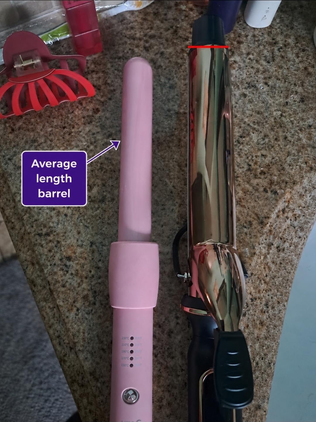 ORYNNE Titanium 1.25 Inch Curling Iron Long Barrel, Extra Long Curling Iron for Long Hair, 1 1/4 Inch Curling Iron with Dual PTC Heater, 12 Heat Settings, 60 Mins Auto-Off & Dual Voltage customer photo 1