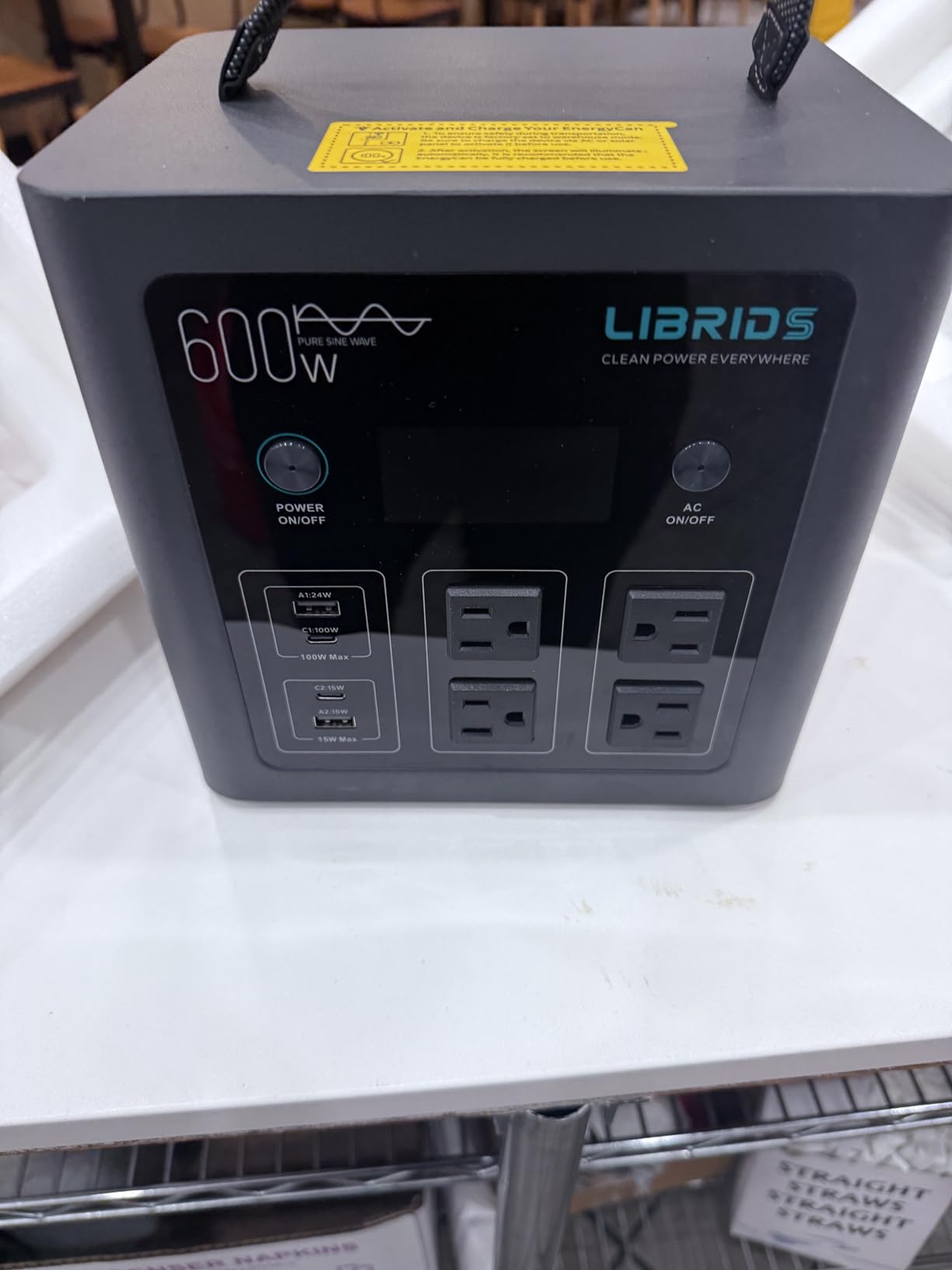 LIBRIDS Portable Power Station C600, 640Wh LiFePO4 Battery, 600W (Peak 1200W) Solar Generator, 1.5H Fast Charge, 10ms UPS, 8 Ports(4 AC) for Camping, Home Backup & Outages customer photo 1