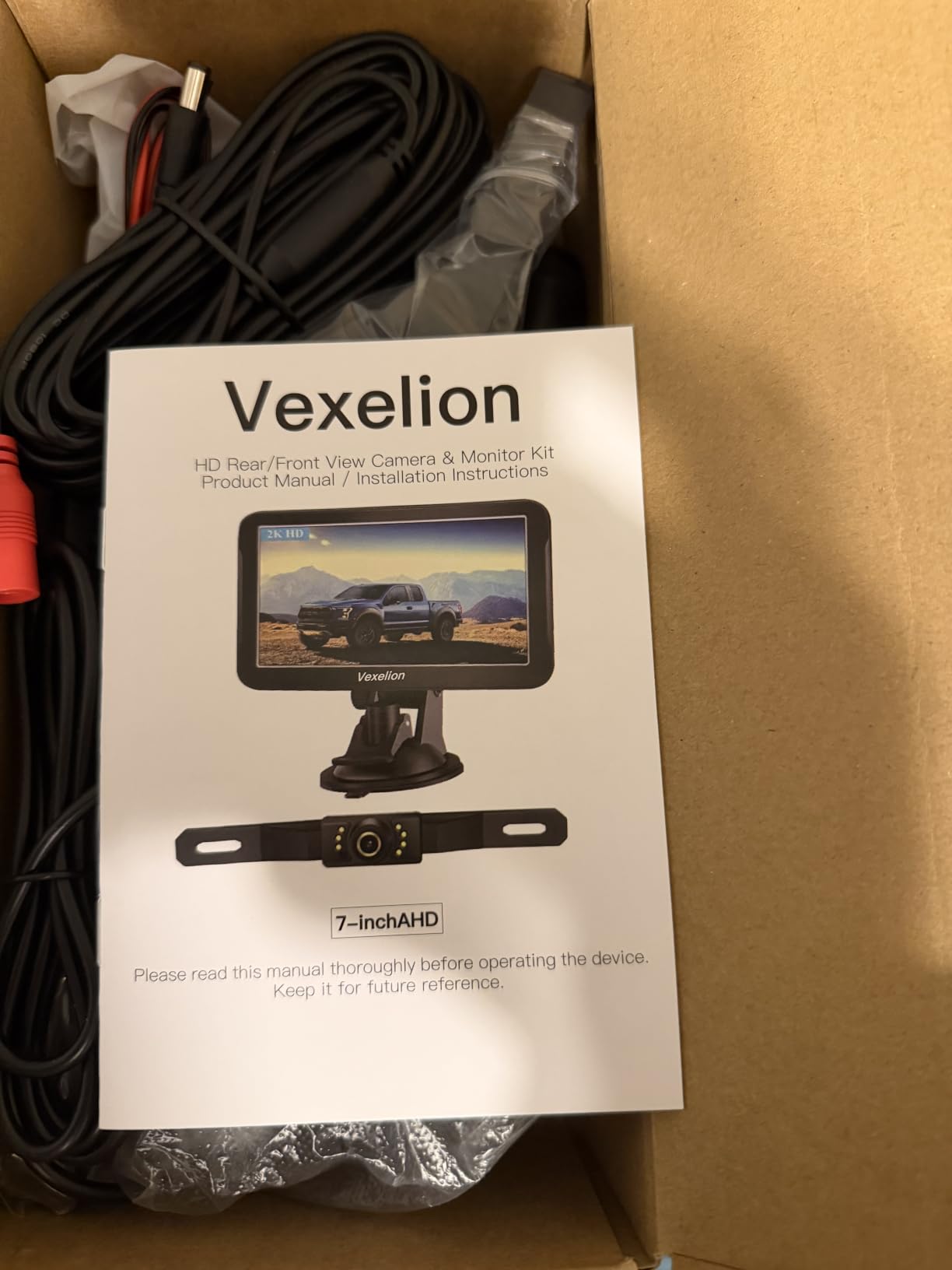 2K Backup Camera Kit, 7 Inch Monitor, Wired Zero-Lag, Night Vision customer photo 1