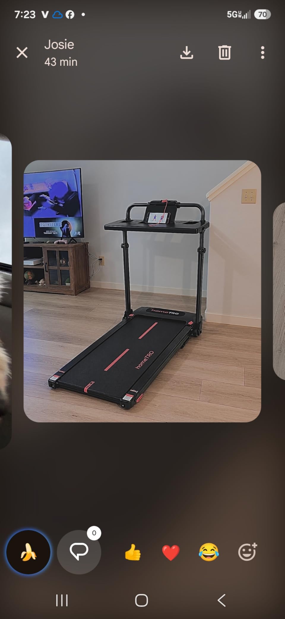Treadmill with Incline with Removable Desk Workstation, 3 in 1 Foldable Treadmill with Adjustable Handle Bar for Home/Office, 3.0HP Portable Walking Pad with Magnetic Remote & APP Control customer photo 1