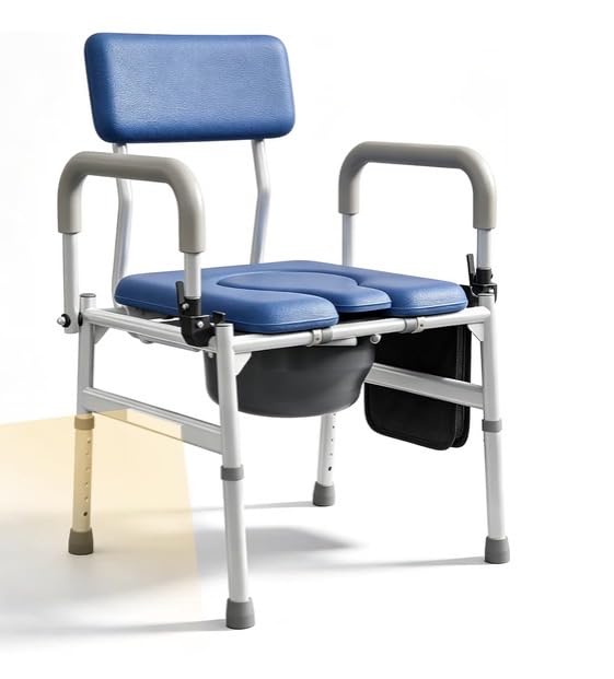Vocic Drop Arm Bedside Commodes for Adults/Seniors/Disabled Users, YR11 LITE | Wide Adjust to 22.8