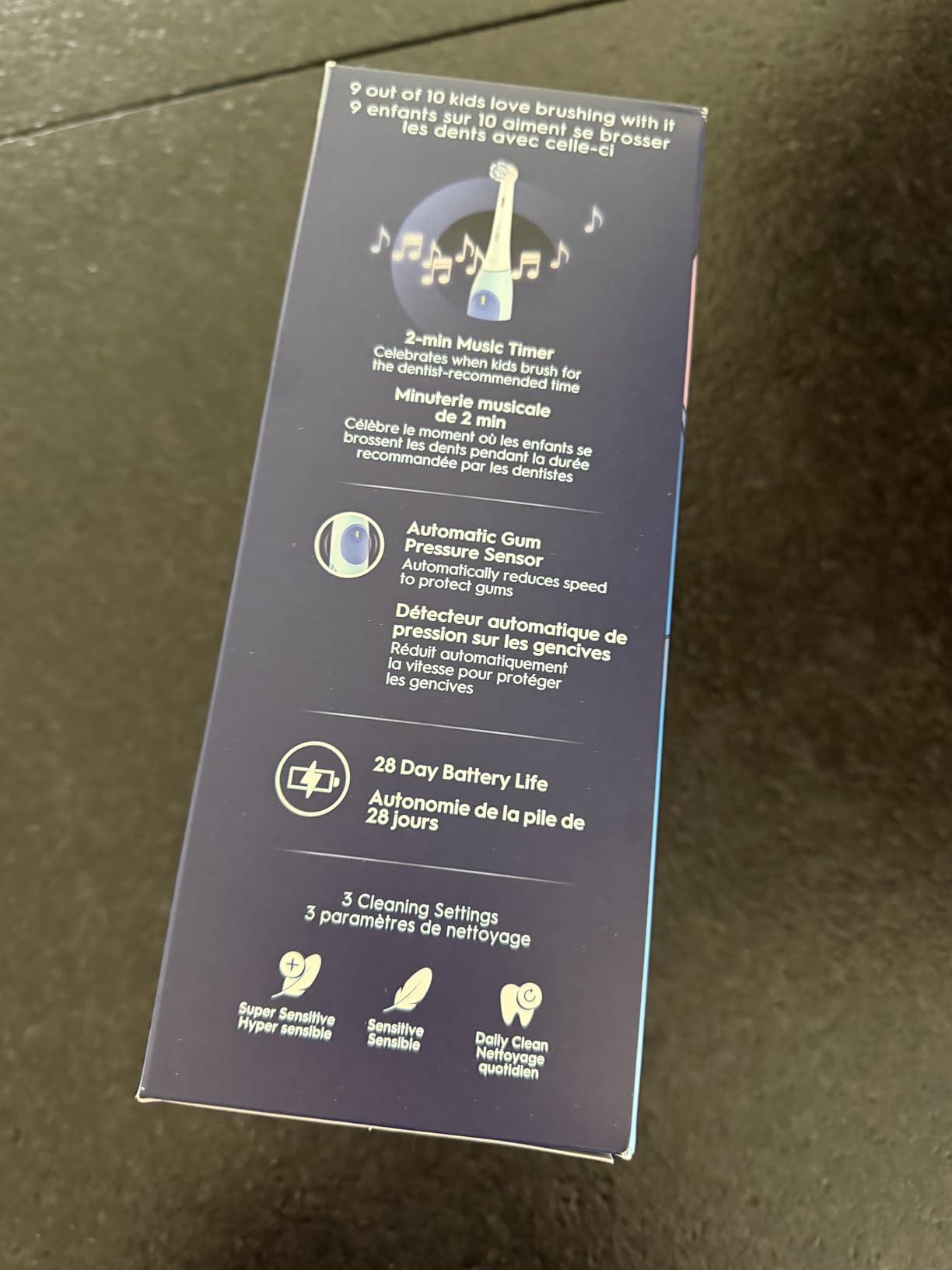 Oral-B iO Kids Limited Rechargeable Electric Powered Toothbrush, Stitch - Automatic Pressure Sensor - 3 Cleaning Settings - Music Timer - 28 Day Battery Life - Travel Case customer photo 2