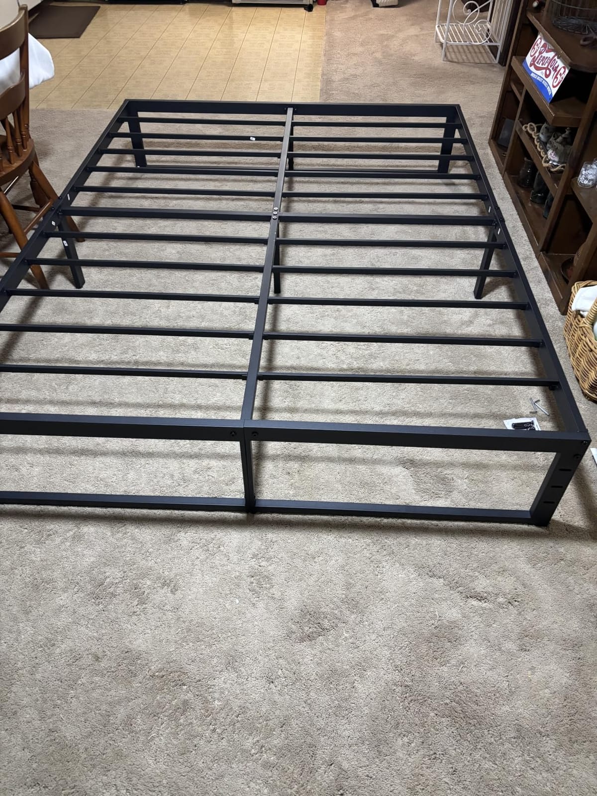 SHA CERLIN 14 Inch Heavy Duty Full Bed Frame, 4000 lbs Capacity Metal Platform Beds with Reinforced Legs,No Box Spring Required,Easy Assembly,Black customer photo 1