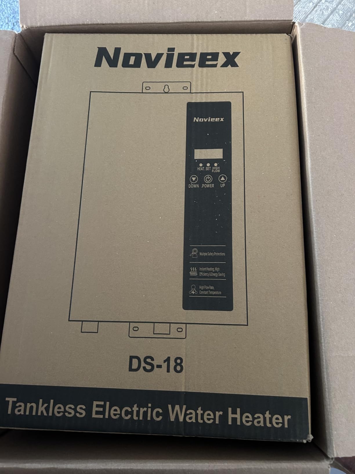 27kW Tankless Water Heater Electric, NOVIEEX 240V 3s Instant Hot Water Heater, Flow Rate Max 7.4 GPM, Supply for 3-4 Points, Indoor Installation, Heavy Duty Ideal for Whole House Use customer photo 2