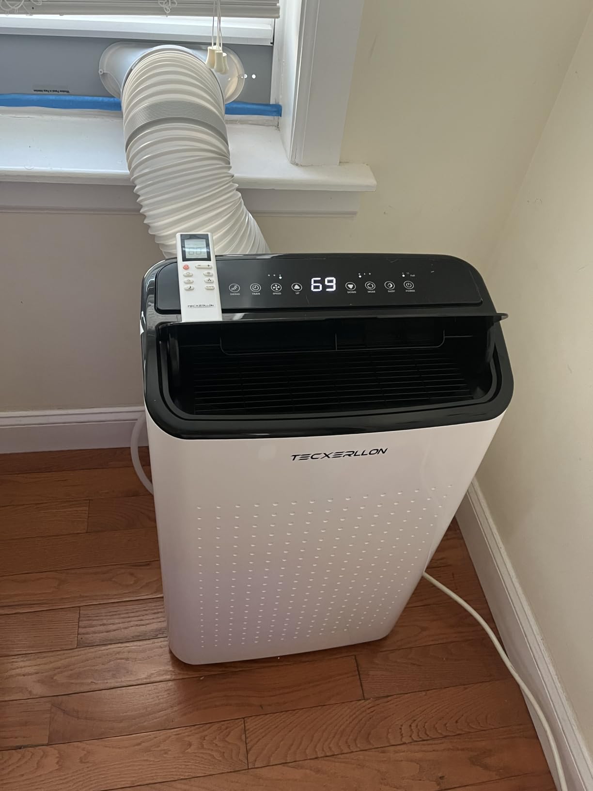 TECXERLLON 15,000 BTU Portable Air Conditioner for Large Room up to 800 Sq. Ft., Quiet 48dB 4-in-1 AC Unit with Dehumidifier, Self-Evaporating, Sleep Mode, Remote & Window Kit customer photo 1