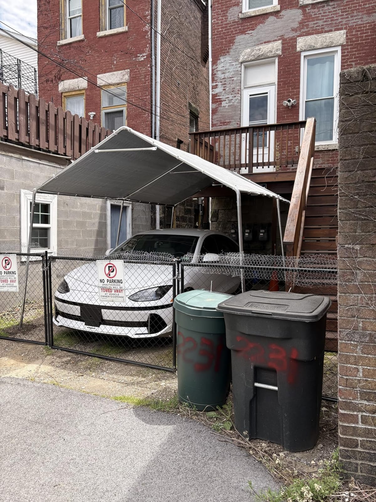 Aoxun 10x20 ft Carport Heavy Duty Car Canopy for Cars, Boats, Trucks, Outdoor Carport Shelter Portable Garage with Reinforced Frame and Stakes, White customer photo 2