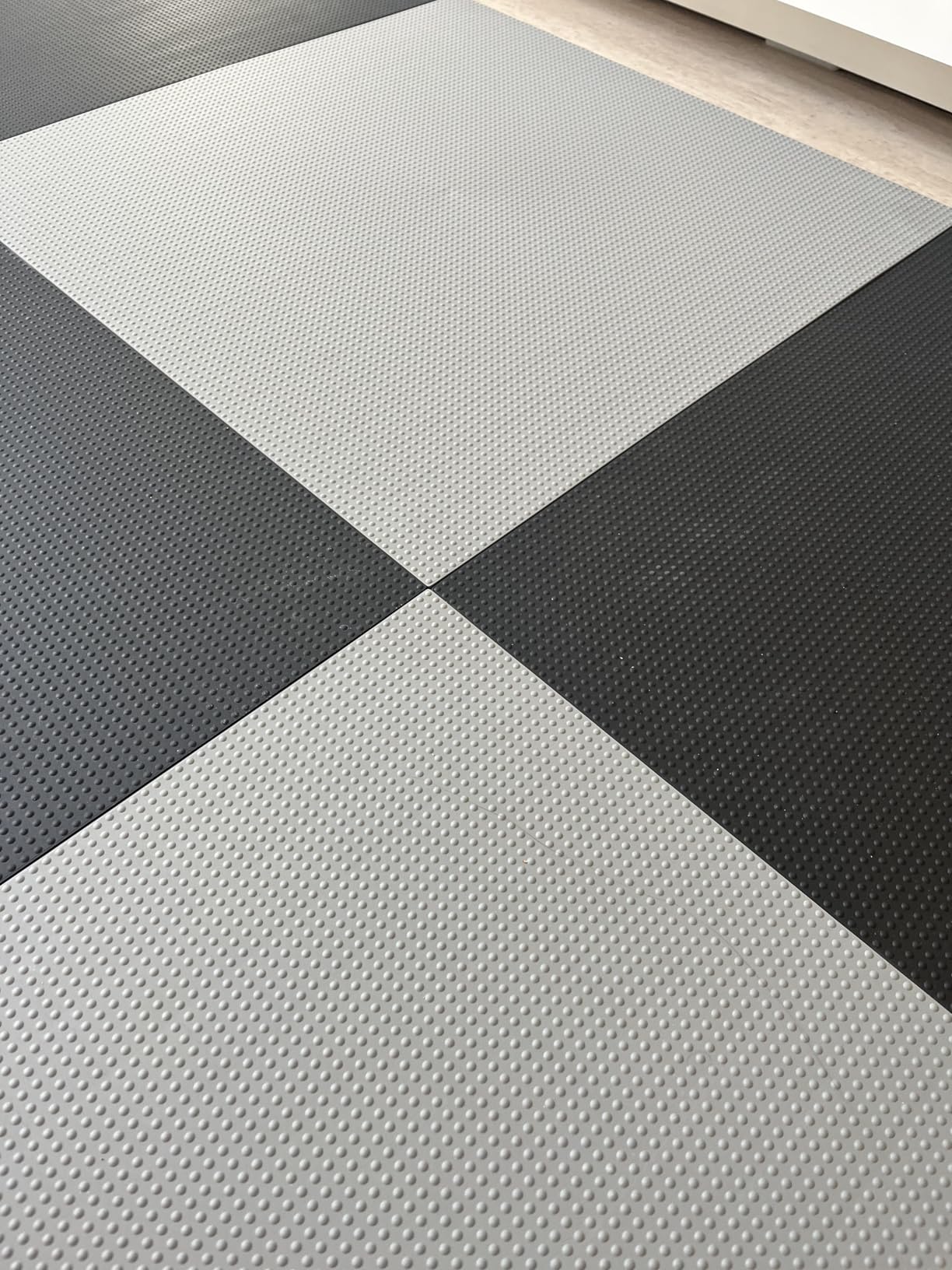 Baselayer Performance Series Interlocking Floor Tiles - Durable 1/2 in TPE (Rubber Like, NOT Foam, no Odor) - Gym Flooring for Weights & Heavy Equipment - Black, 30 SqFt (12 Pack) - Made in USA customer photo 2