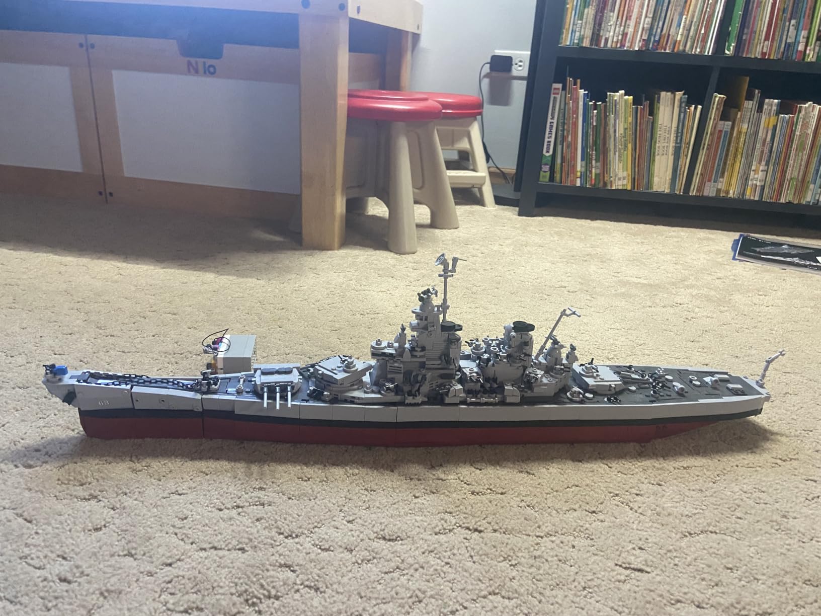 Sluban USS Missouri BB-63 Battleship Building Kit, 1739PCS WW2 Military Series Navy Ships Building Blocks Set for Adults 14+, Large 77cm Display Model Boat Toy Gifts customer photo 1