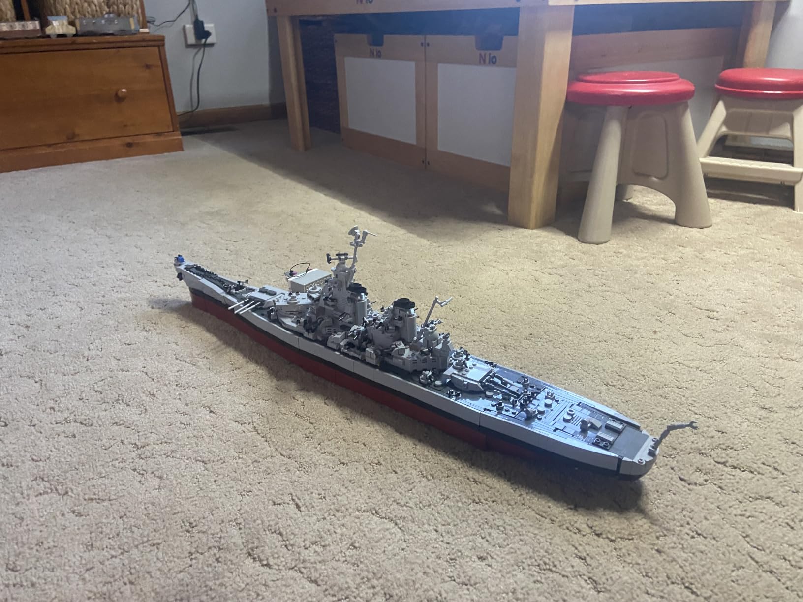 Sluban USS Missouri BB-63 Battleship Building Kit, 1739PCS WW2 Military Series Navy Ships Building Blocks Set for Adults 14+, Large 77cm Display Model Boat Toy Gifts customer photo 2