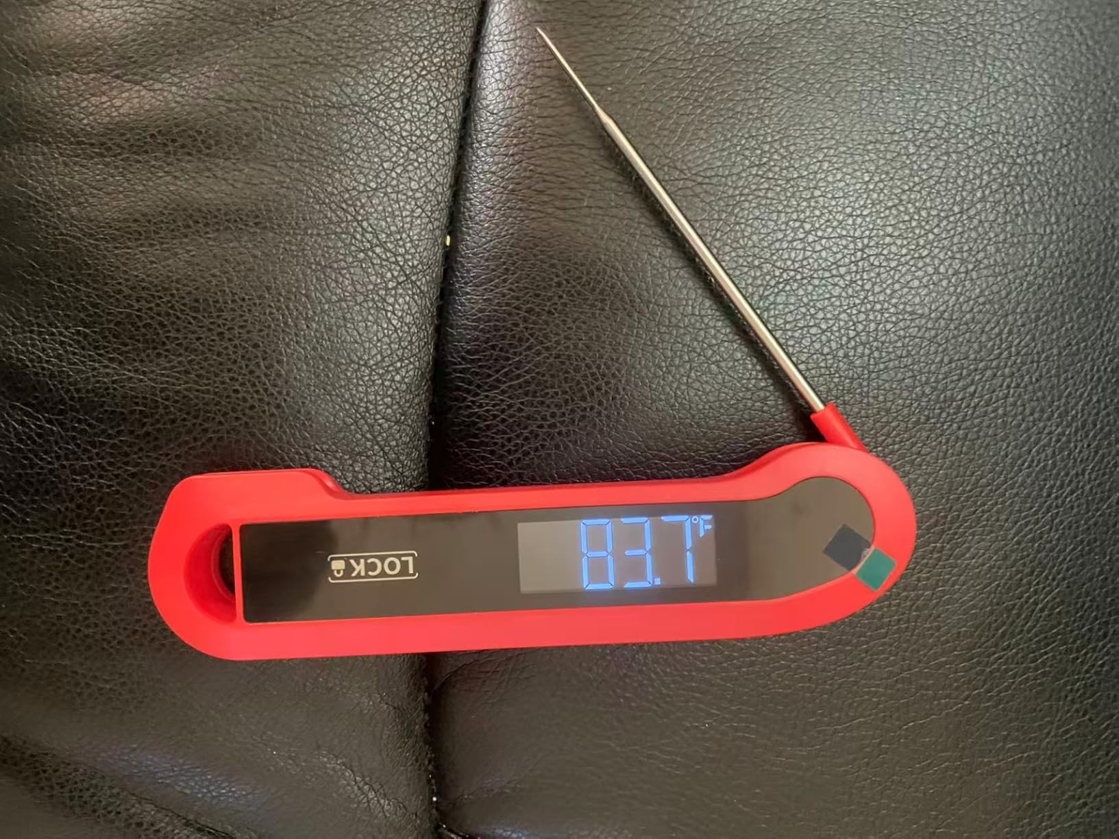 Instant Read Meat Thermometer Digital, 1-2 Sec, Food, Cooking, Grilling | Bright Backlit Display, Waterproof for Air Fryer, Smoker, Candy, Kitchen Gadgets, BBQ Essentials, Gift for Men Husband, Red customer photo 1