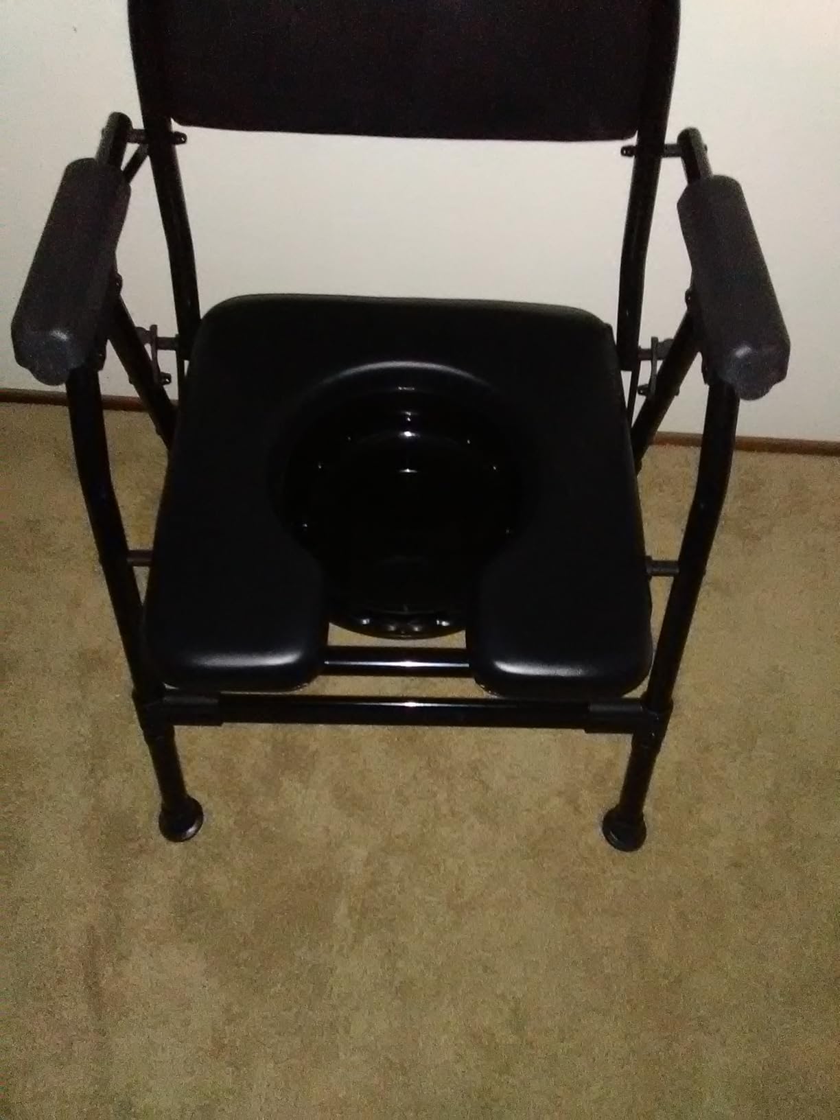 Extra Wide Bariatric Bedside Commode Chair, 600 lb Heavy Duty Portable Toilet for Adults & Seniors, Foldable Commode Chair with Tool-Free Assembly, Enlarged Seat, Bucket & Lid for Elderly Disabled customer photo 1