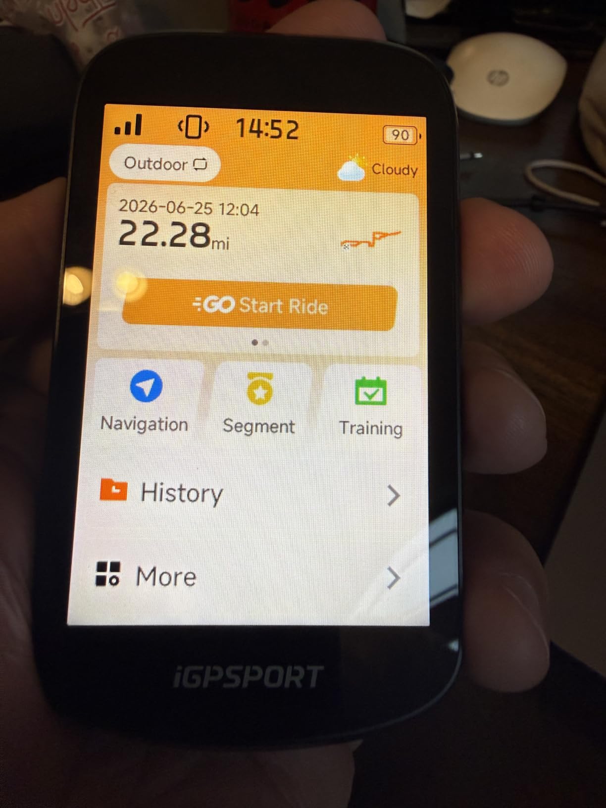 iGPSPORT BSC500 GPS Bike Computer, 3.3'' Touchscreen MAP & Voice Navigation Ebike Mode Climb Training Function customer photo 2