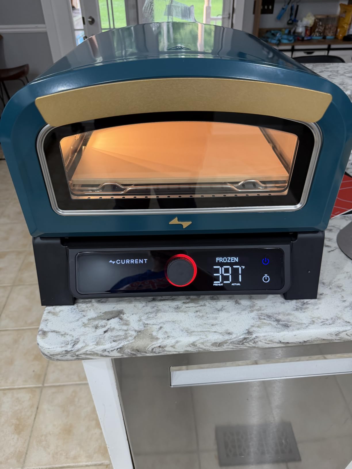 Current Model P+ Smart Electric Pizza Oven, 12-Inch, Slate | App Connectivity Monitors Temperature and Custom Cook Times; Compact Indoor/Outdoor Design Heats to 850°F with 8 Modes customer photo 2