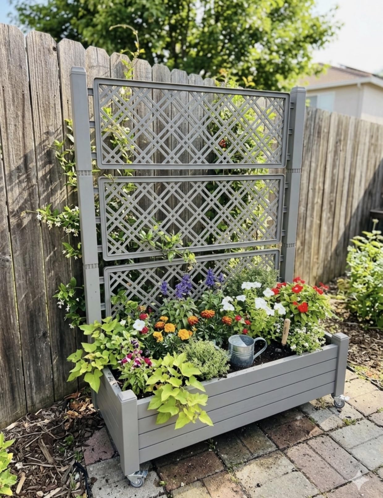 Fancyango Raised Garden Bed with Wheels 61.2