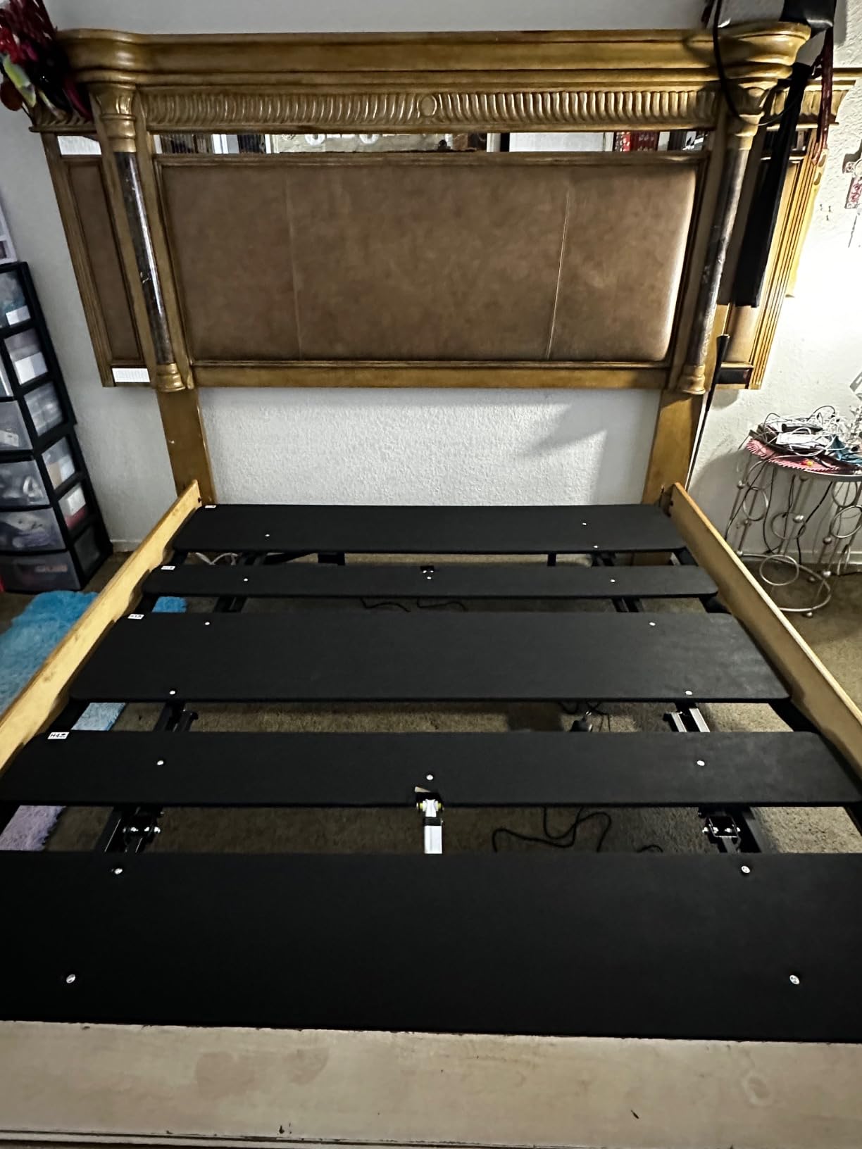 Mixcous King Adjustable Bed Frame Heavy Duty 750 lbs - Zero Gravity Electric Base with Wireless Remote for Back Pain Relief, Head & Foot Incline, Easy Assembly customer photo 1