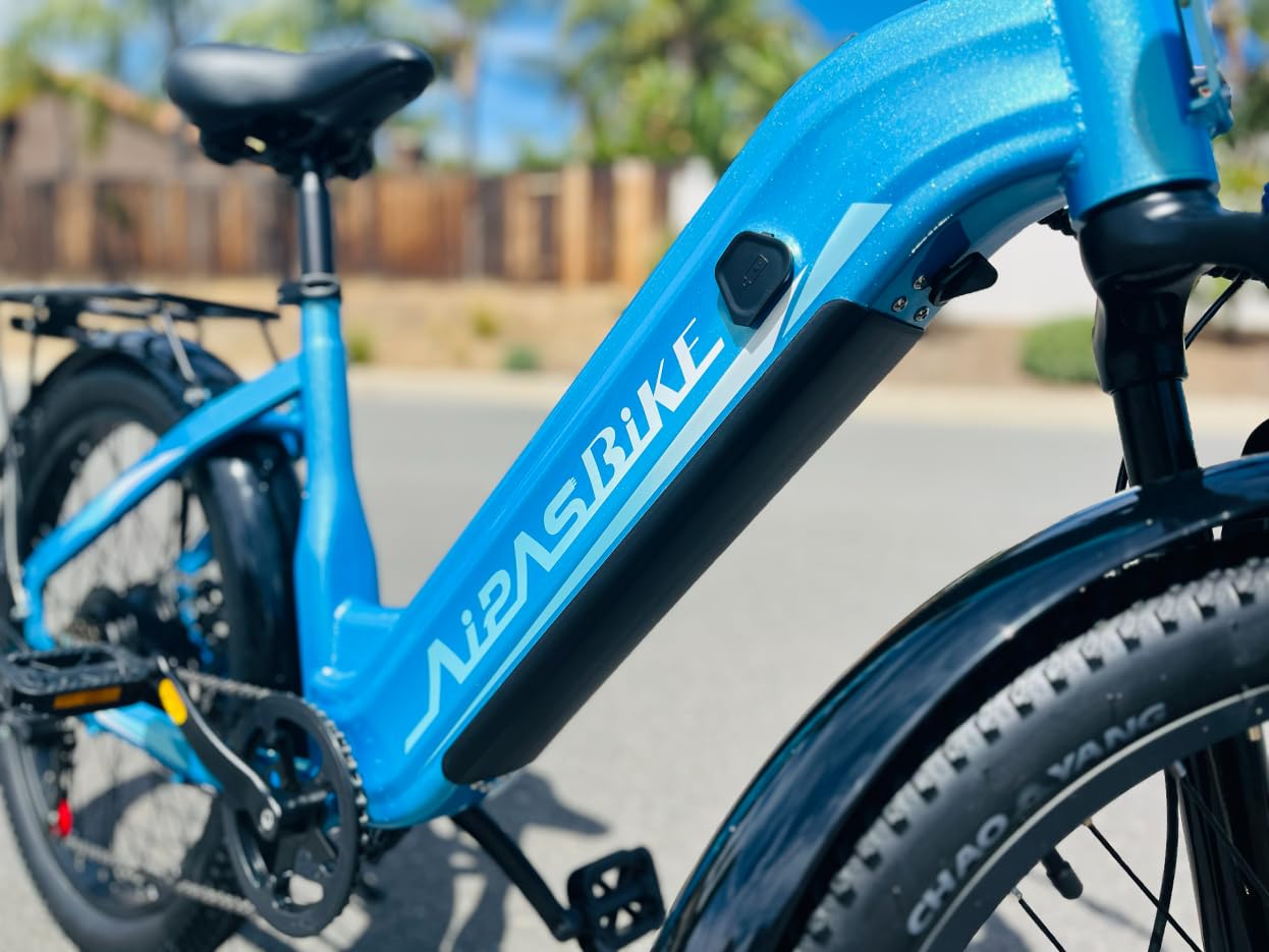 Aipas C1 Max Electric Bike for Adults Commuter, 85 Miles Long Range Ebike with 1100W Peak Motor, 24